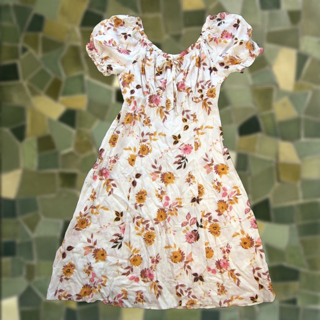 Pinko Luxology Sun Dress M Midi Floral Shirt Dress Pink Rayon Fit & Flare Womens Size M / US 6-8 / IT 42-44 - 1 Thumbnail