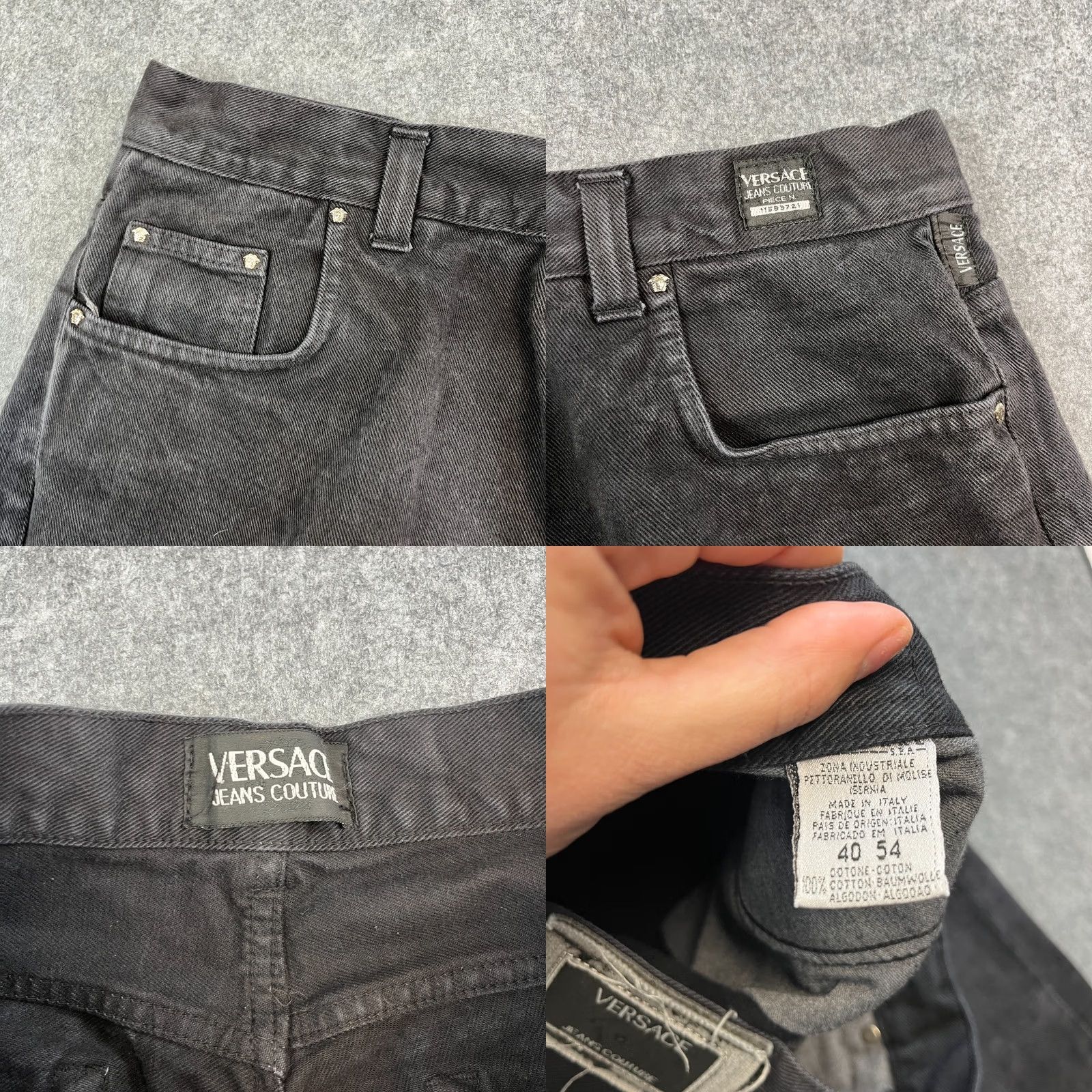 Versace Versace Jeans Couture Mens Jeans Black Straight Made In Italy Waist 32 Inside Leg 34 Size US 40 / EU 56 - 8 Thumbnail