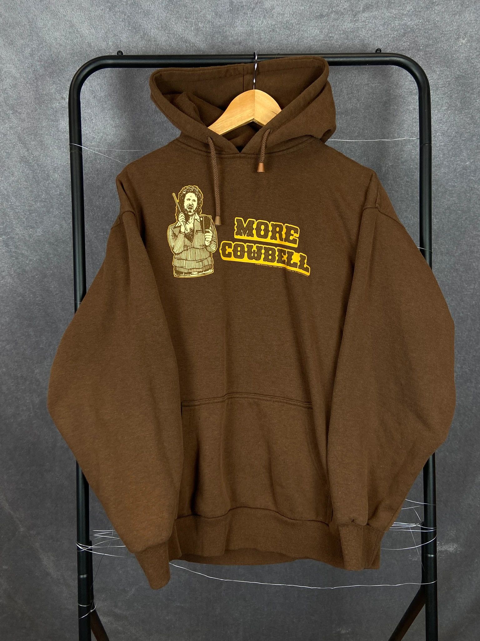 Vintage Vintage More Cowbell Hoodie M | Brown Graphic Sweatshirt Size US M / EU 48-50 / 2 - 1 Thumbnail