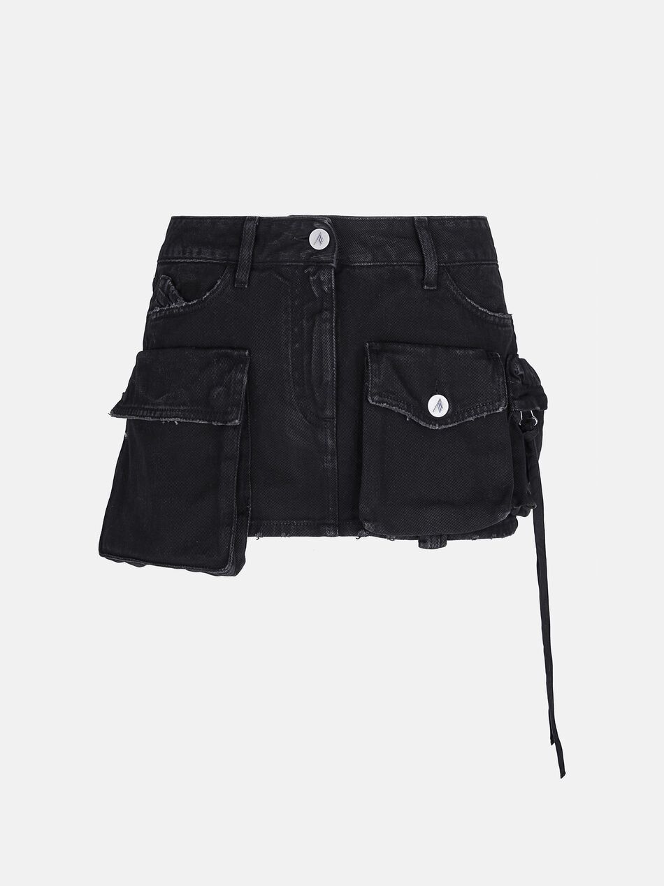 The Attico o1mle0525 Cargo Mini Skirt in Black Size 28" / US 6 / IT 42 - 1 Thumbnail