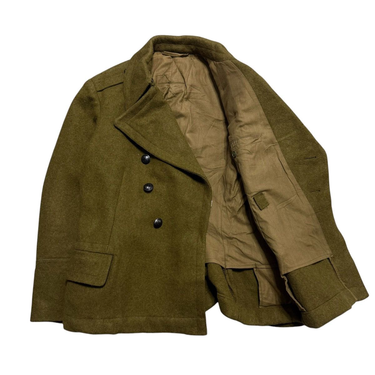 Vintage True Vintage 40s Romanian Army Double Breasted Military Coat Size US M / EU 48-50 / 2 - 5 Thumbnail