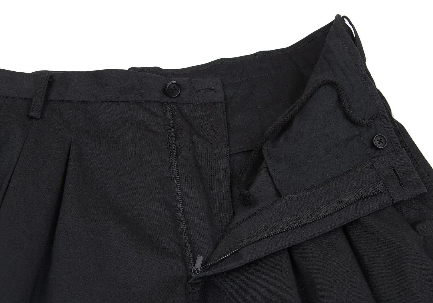 Jean Paul Gaultier Poly Cotton Twill 12 Tuck Pants in Black Size US 32 / EU 48 - 4 Thumbnail