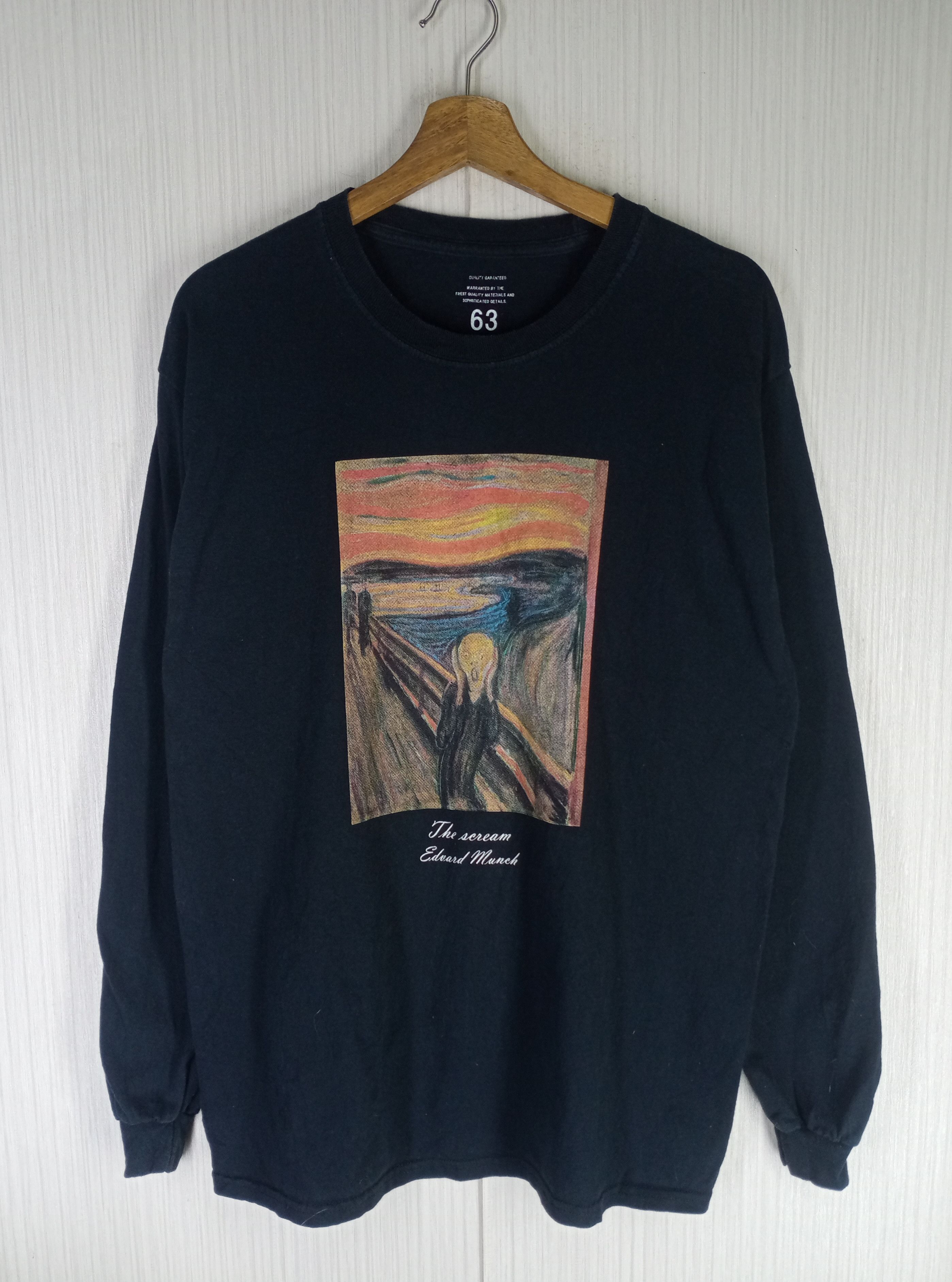 Rare Vintage The Scream Edward Munch Art Long Sleeve