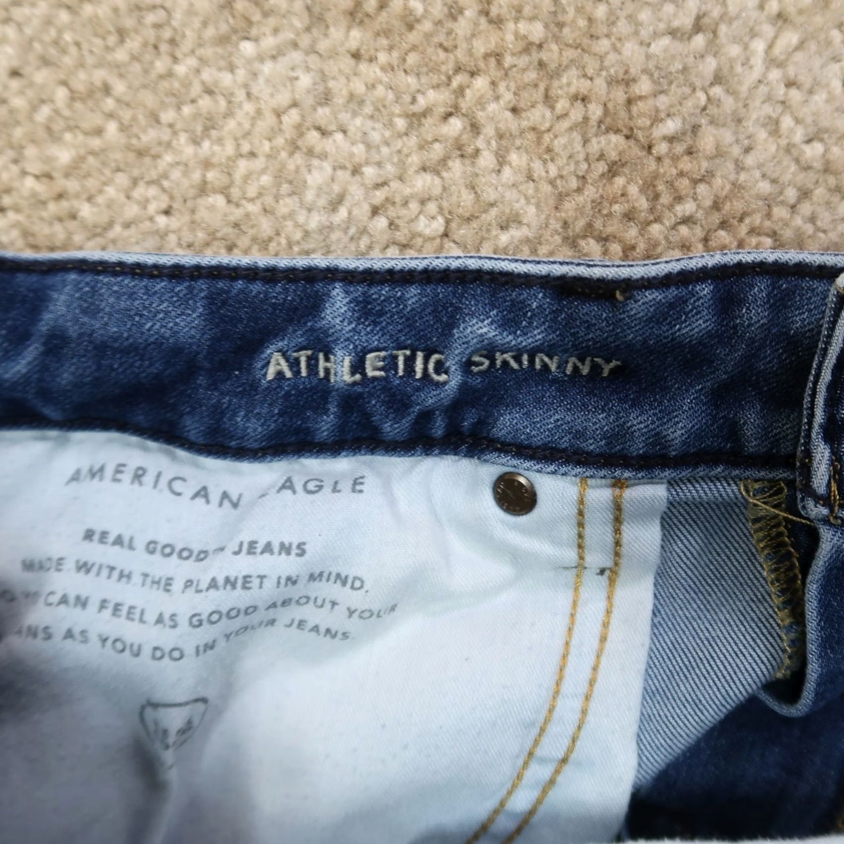American Eagle Outfitters American Eagle Outfitters Jeans Skinny Men 32x32 Blue Denim Airflex Athletic 90s Hipster Jeans Mens Size US 32 / EU 48 - 4 Thumbnail