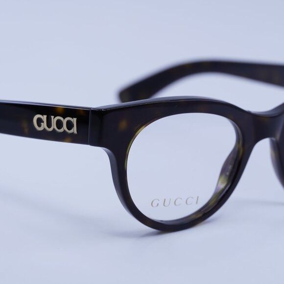 Gucci Gucci GG1792O 002 Eyeglasses Dark Havana 46mm Square Frame Size ONE SIZE - 8 Thumbnail
