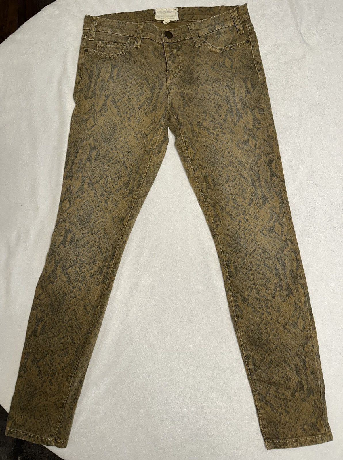Current/Elliot New Current Elliott Snake Print Ankle Skinny Jeans-30”x29” Size 30" / US 8 / IT 44 - 1 Thumbnail