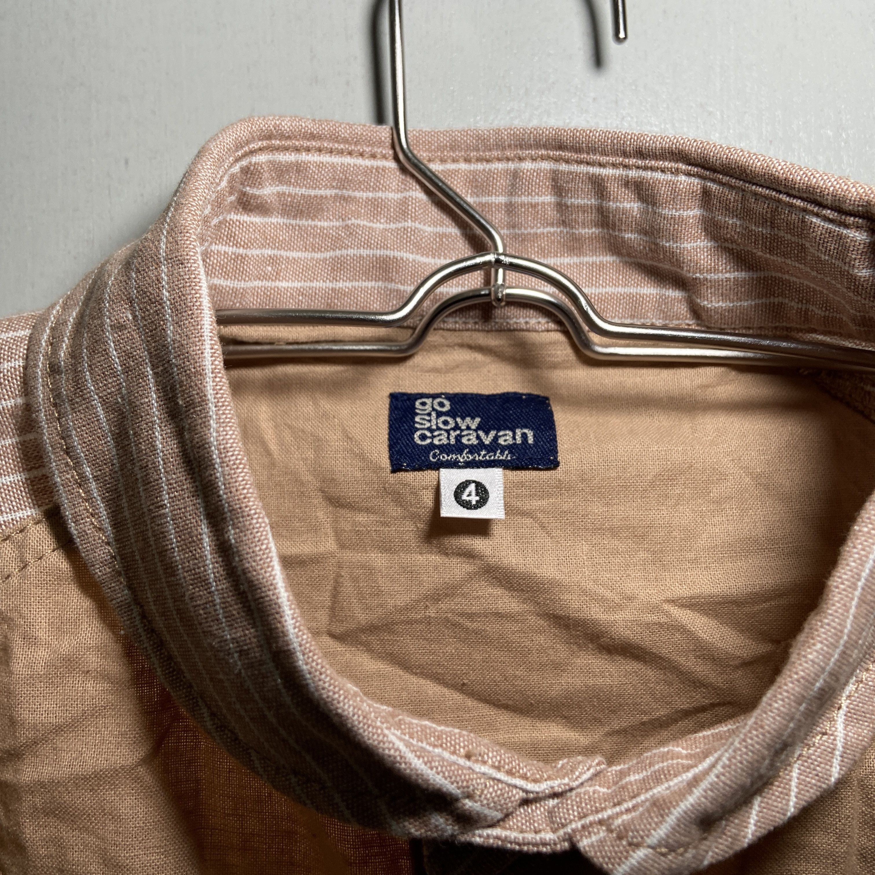 Japanese Brand × go slow caravan 🔥 Go slow Caravan Linen Hickory shirt Size US XL / EU 56 / 4 - 3 Thumbnail