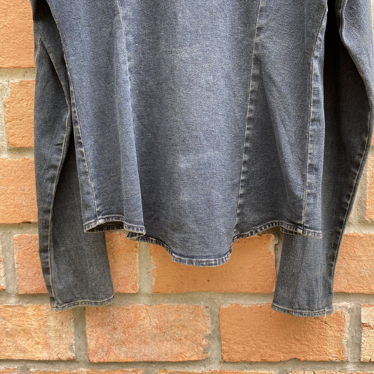 DKNY DKNY JEANS Denim Zip-Up Stand Collar Shirt Size S / US 4 / IT 40 - 19 Thumbnail
