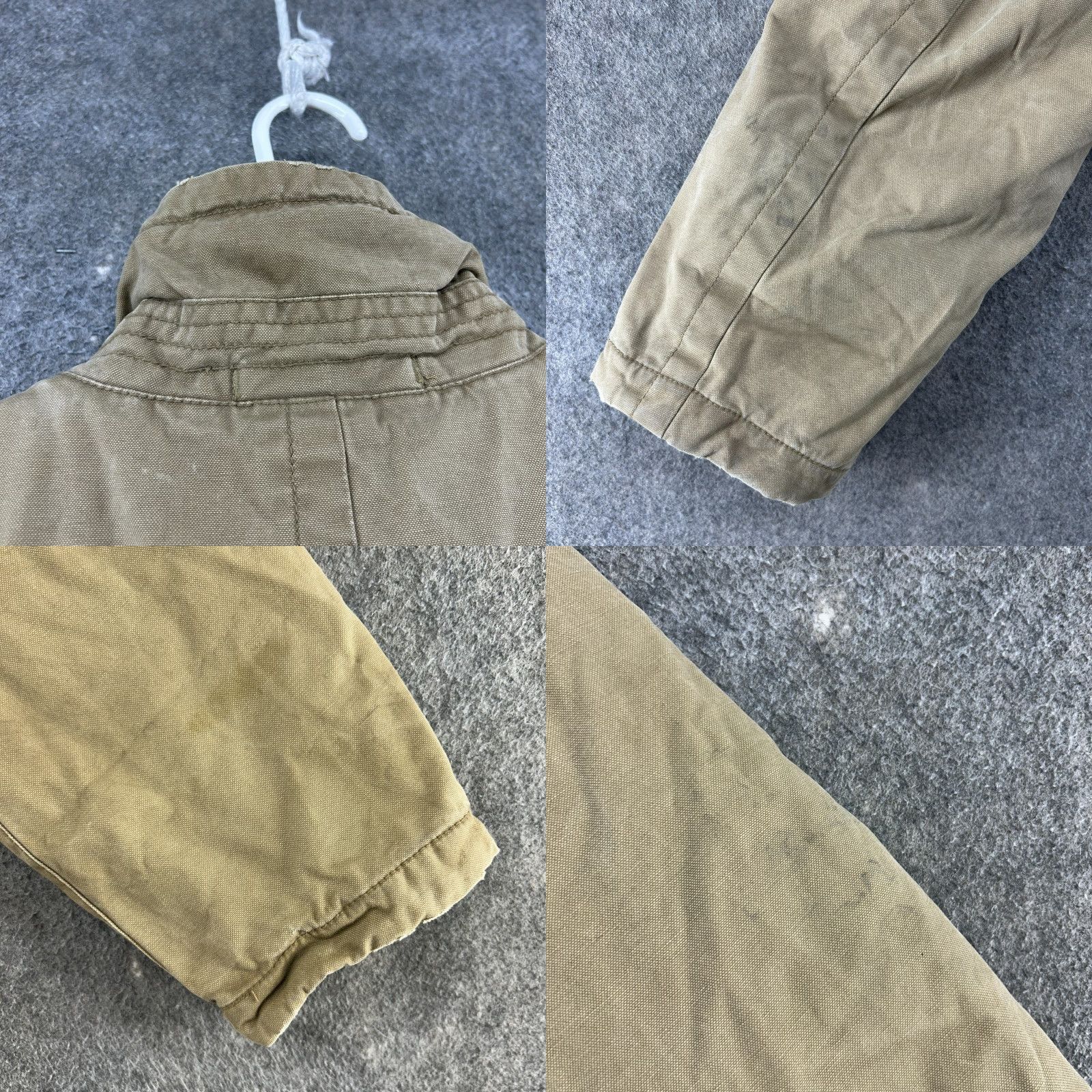 American Eagle Outfitters VINTAGE American Eagle Outfitters Jacket Mens XL Beige Cotton Parka Lined Fleece Grunge Workwear Size US XL / EU 56 / 4 - 9 Thumbnail