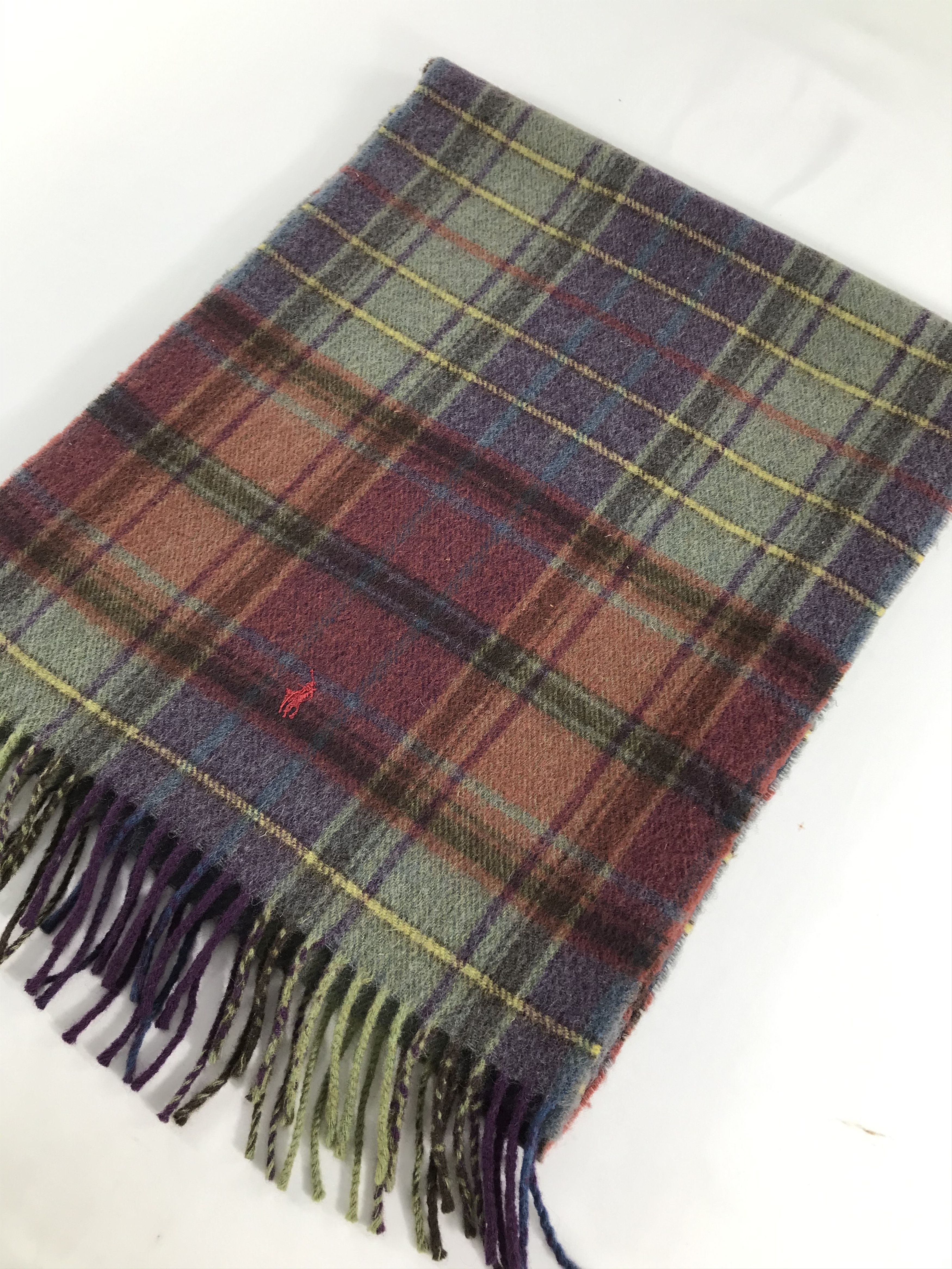 Ralph Lauren Ralph Lauren Tartan Wool Scarf Muffler V489 Size ONE SIZE - 3 Thumbnail