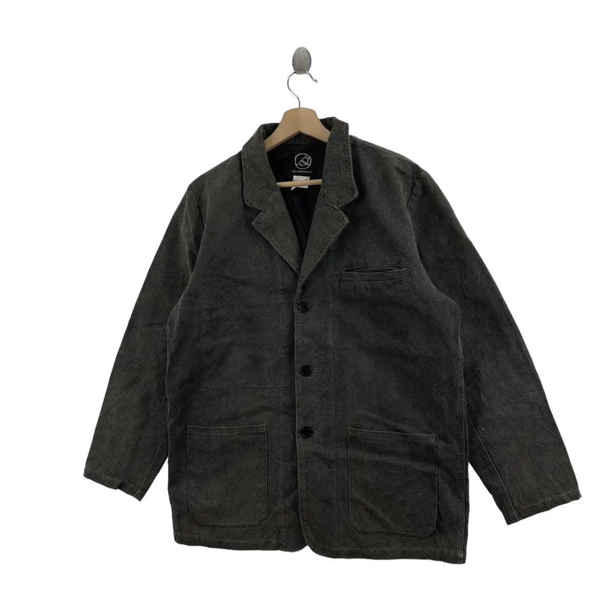 Vintage Vtg OCTOPUS ARMY SHIBUYA Japan Gray Chore Jacket Heavy Coat Size US L / EU 52-54 / 3 - 4 Thumbnail