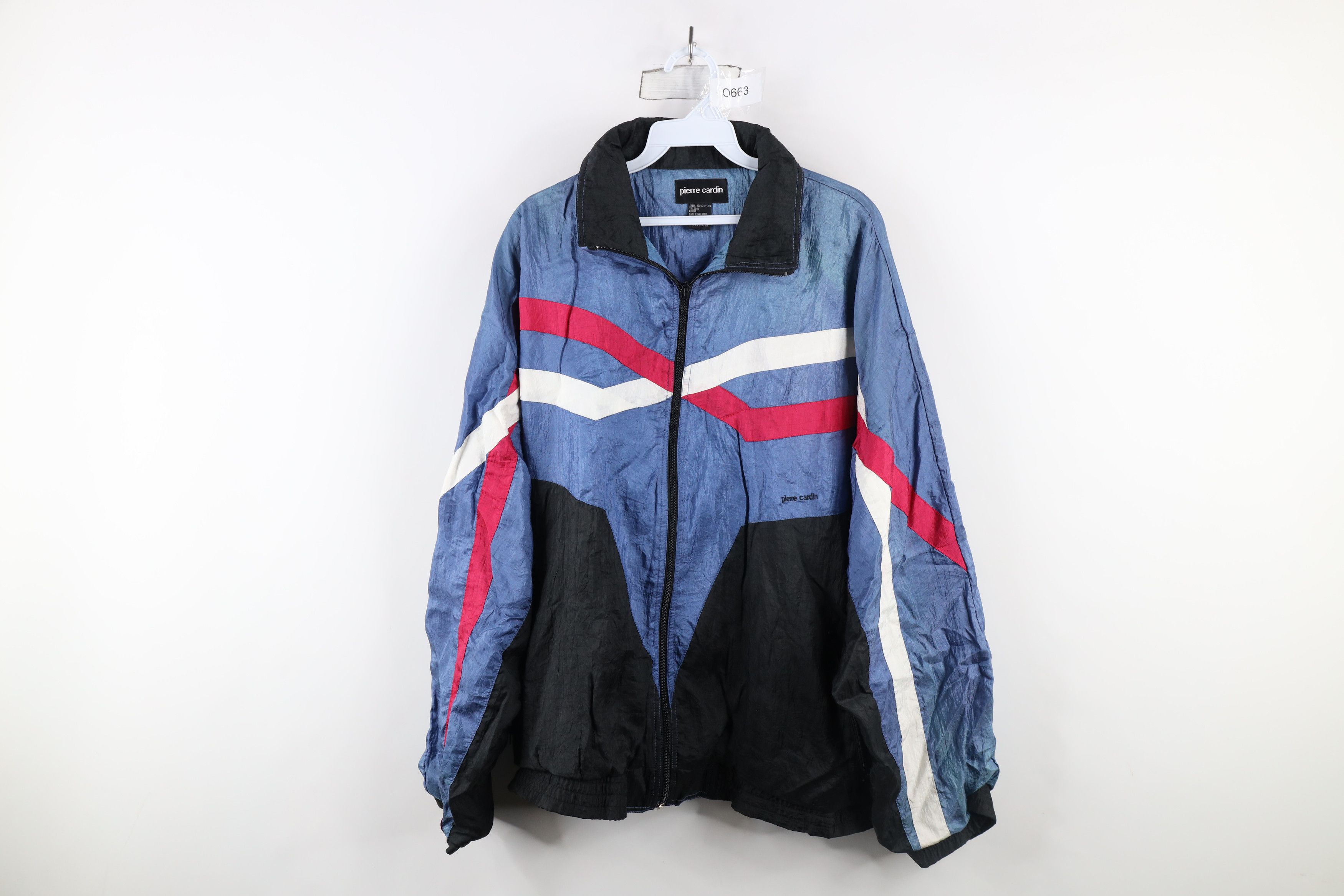 Pierre Cardin × Vintage Vintage 90s Pierre Cardin Block Lined Windbreaker Jacket Size US L / EU 52-54 / 3 - 1 Thumbnail