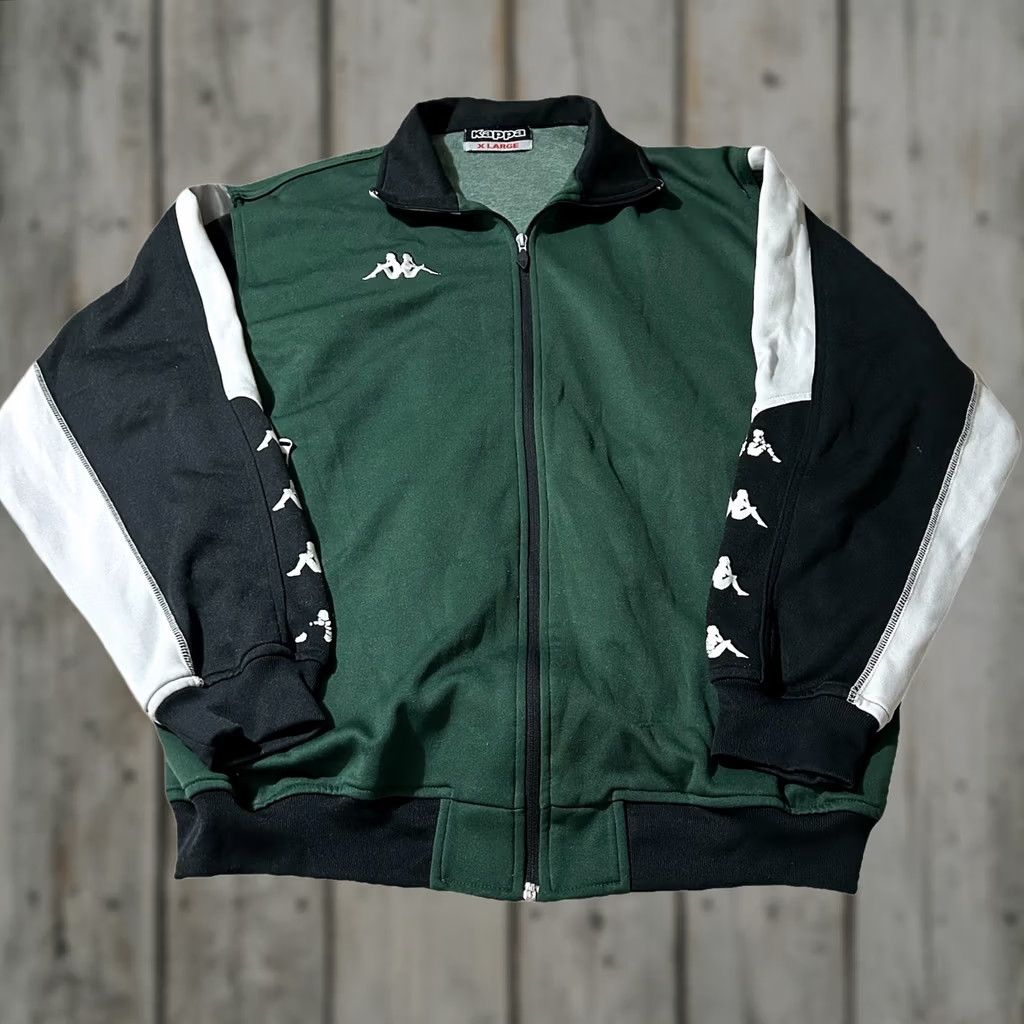 Kappa VINTAGE Kappa Track Jacket Green XL Men XL Regular Polyester Jacket Y2K Green Track Jacket Mens Size US XL / EU 56 / 4 - 1 Thumbnail