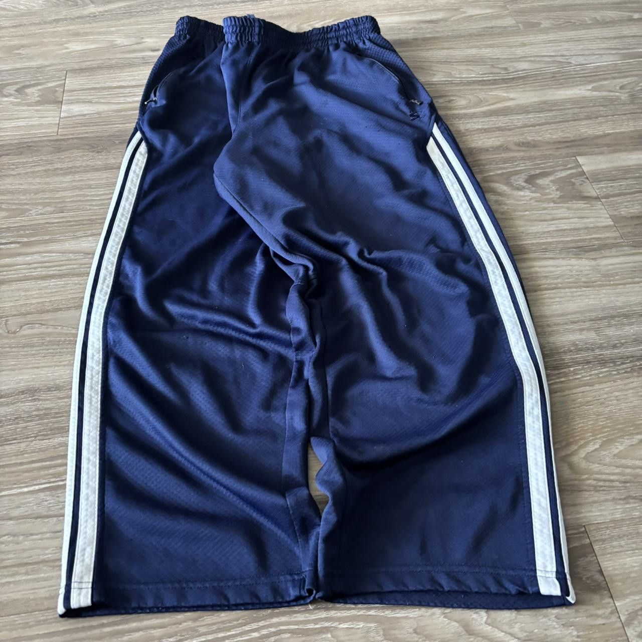 Starter Crazy Vintage Y2K/2000s Starter Navy Blue Baggy Striped Skater Track Pants! Fits L Size US 36 / EU 52 - 2 Thumbnail