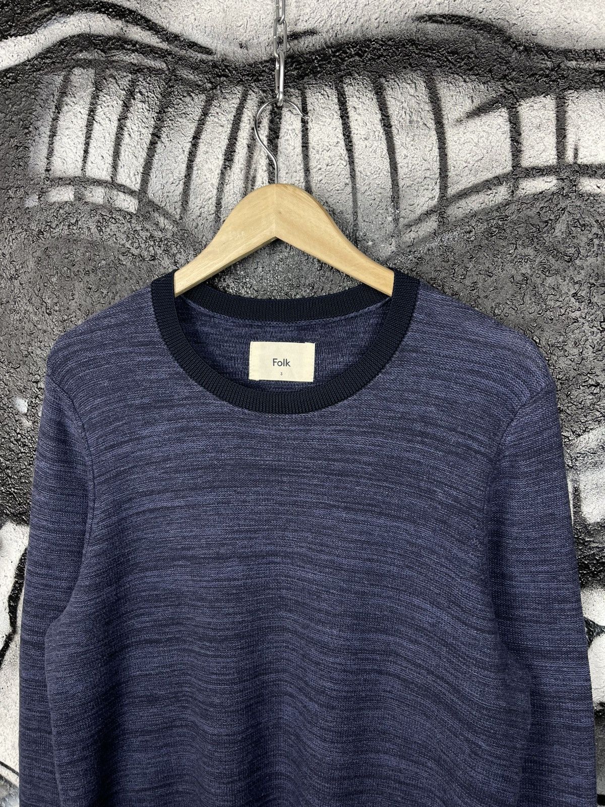 Folk Folk Blue Knit Sweater Men’s Size L Size US L / EU 52-54 / 3 - 3 Thumbnail