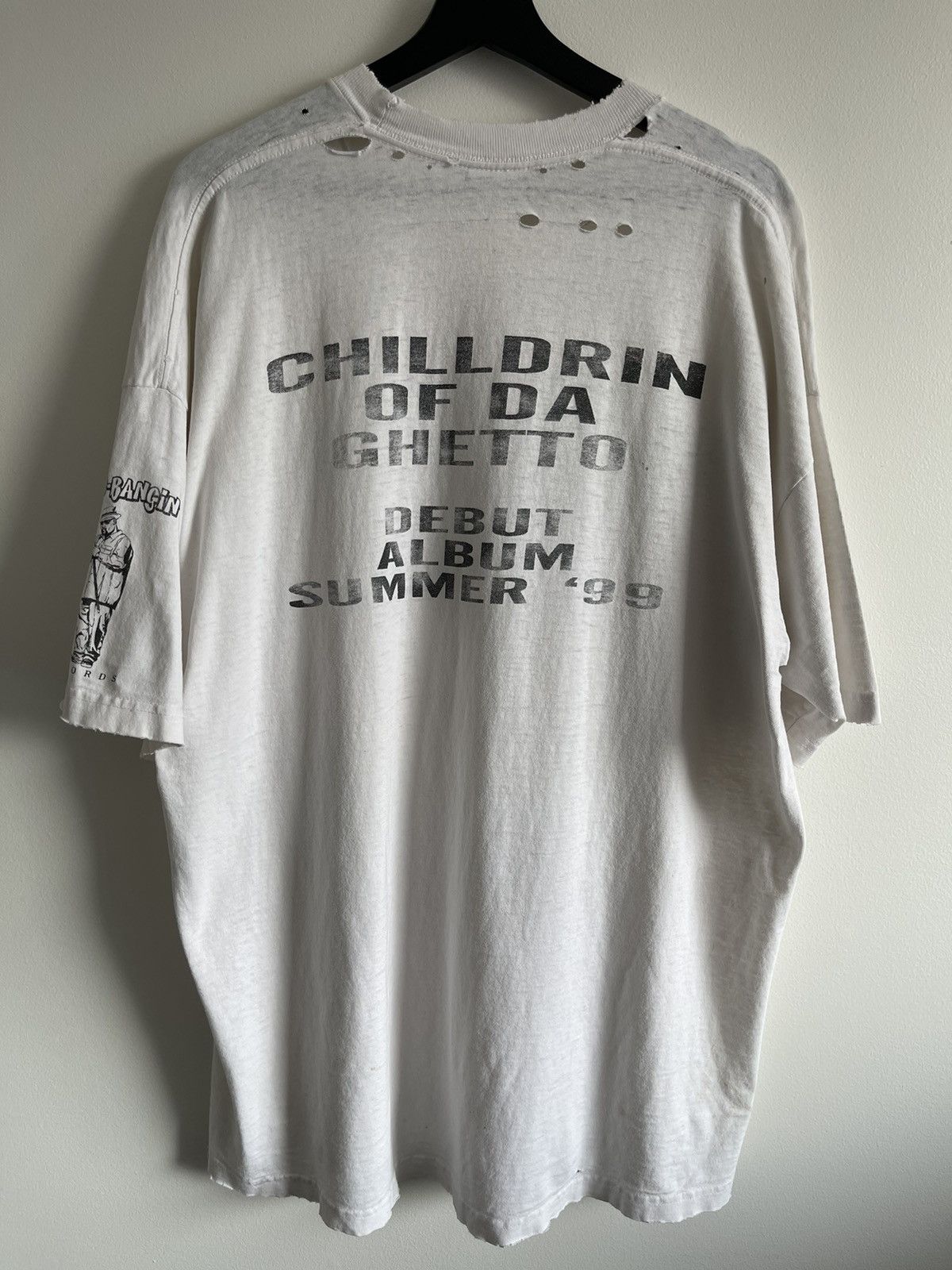 image of Rap Tees x Vintage 1999 Chilldrin Of Da Ghetto Rap Tee in White, Men's (Size 2XL)