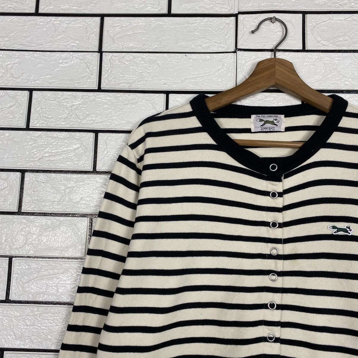 Japanese Brand 📌The Fox Collection Snap Button Cardigan Striped Size US M / EU 48-50 / 2 - 8 Thumbnail