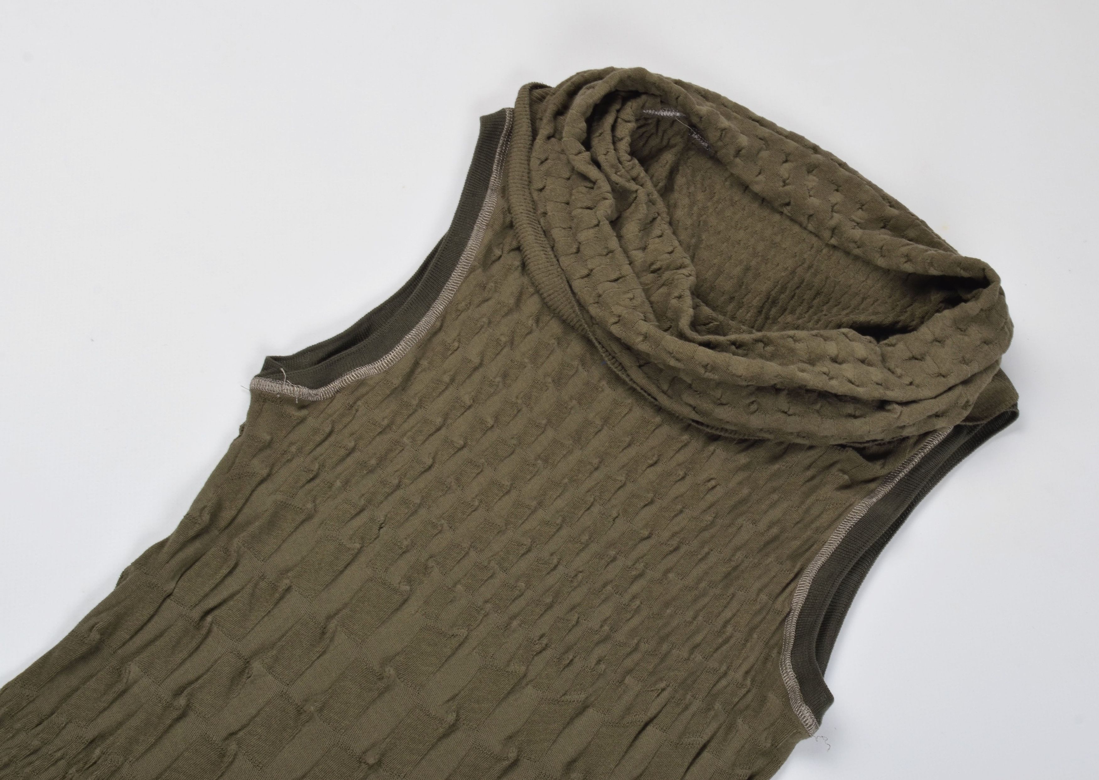 Other Beate Heymann Y2K Sheer Cowl Neck Olive Ombre Velvet Dress Size M / US 6-8 / IT 42-44 - 5 Thumbnail