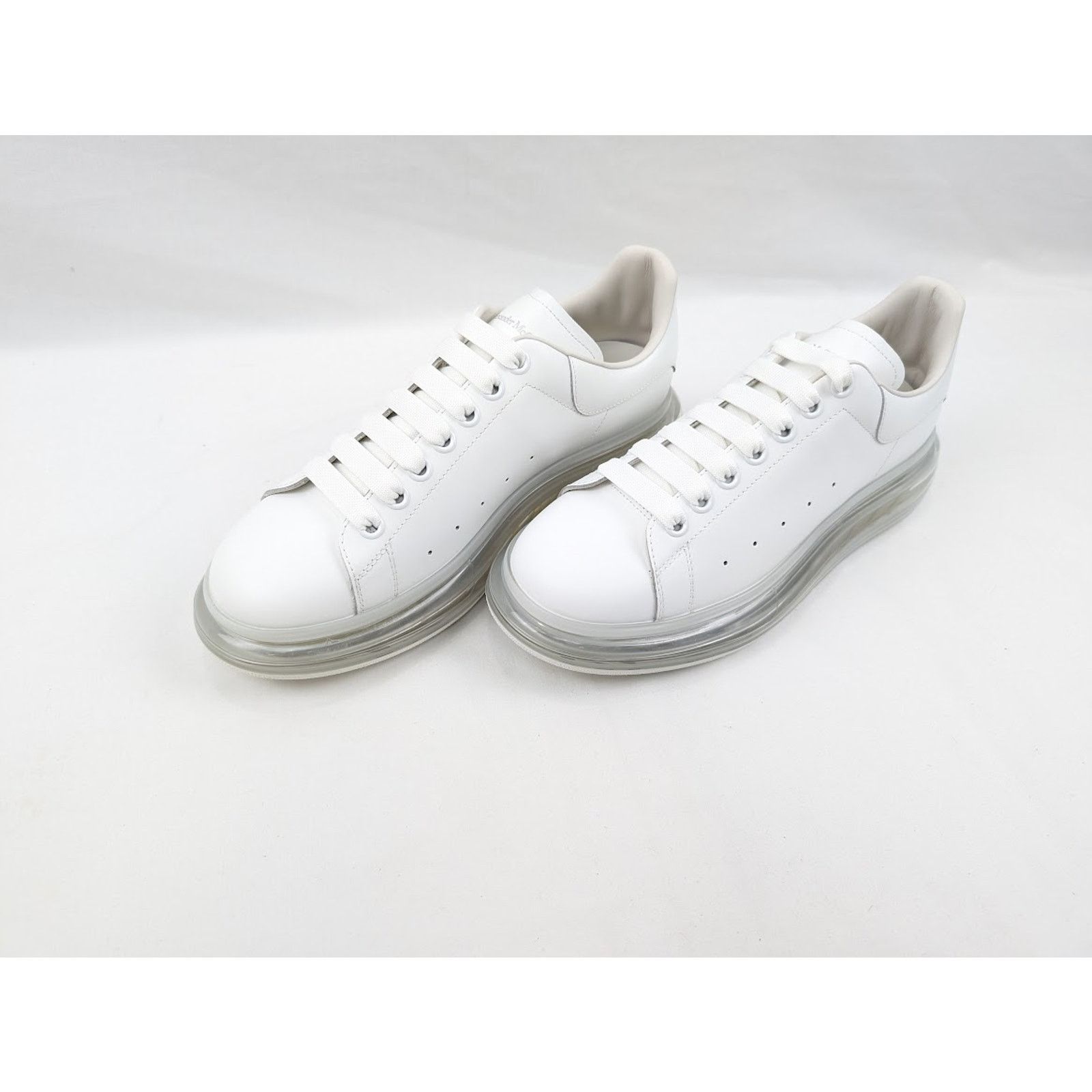 Alexander McQueen o1rshd1 Larry Transparent Sole Rubber Sneaker in White Size US 11 / EU 44 - 13 Thumbnail