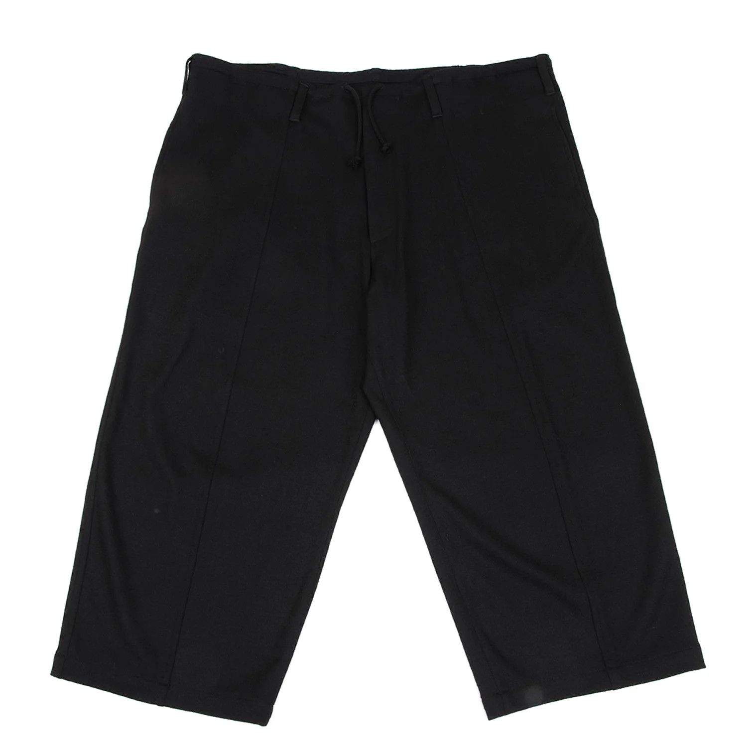 Yohji Yamamoto Yohji Yamamoto Wool Wide Cropped Pants Black Size US 34 / EU 50 - 1 Thumbnail
