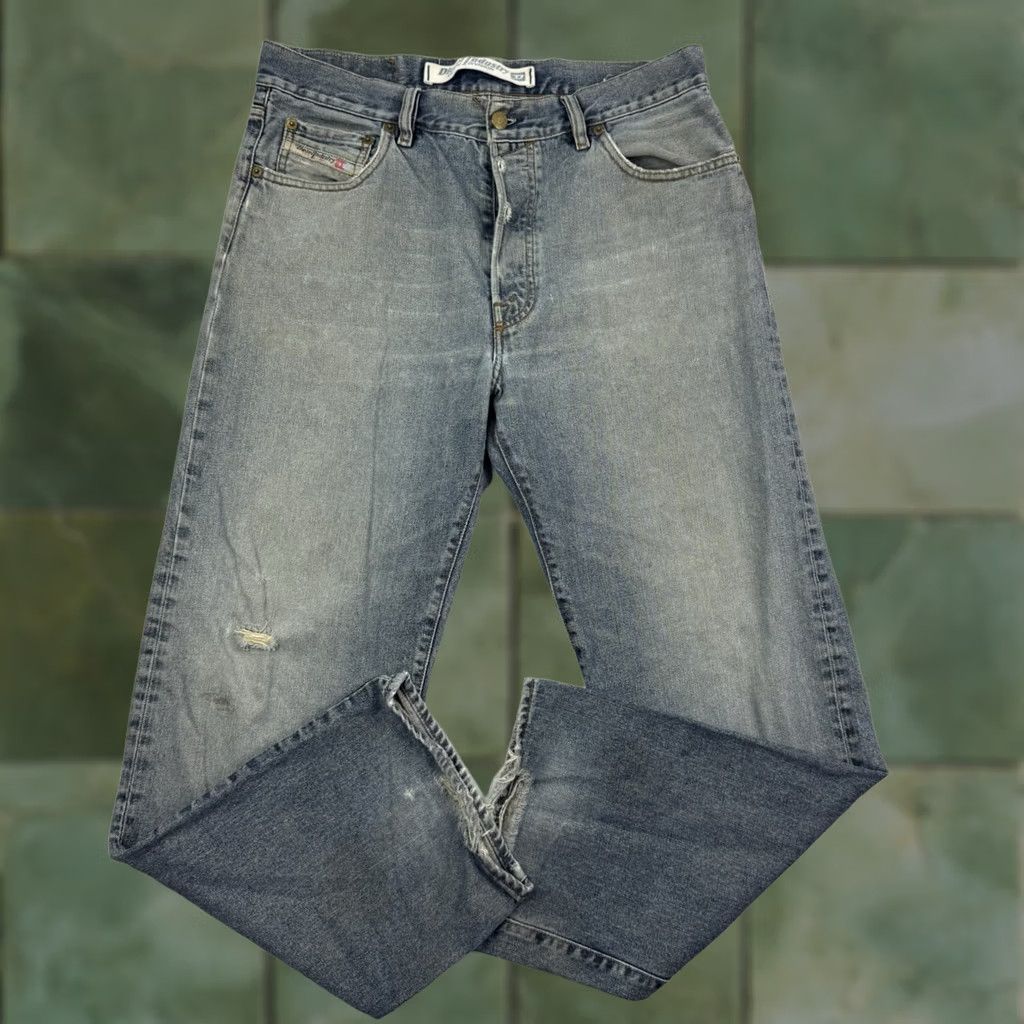Diesel VINTAGE Diesel Jeans Men 34x29 Thrashed Made In Italy 2002 Punk Hipster 90s Y2K Skater Designer Jeans Blue Included: N/A Size US 34 / EU 50 - 1 Thumbnail