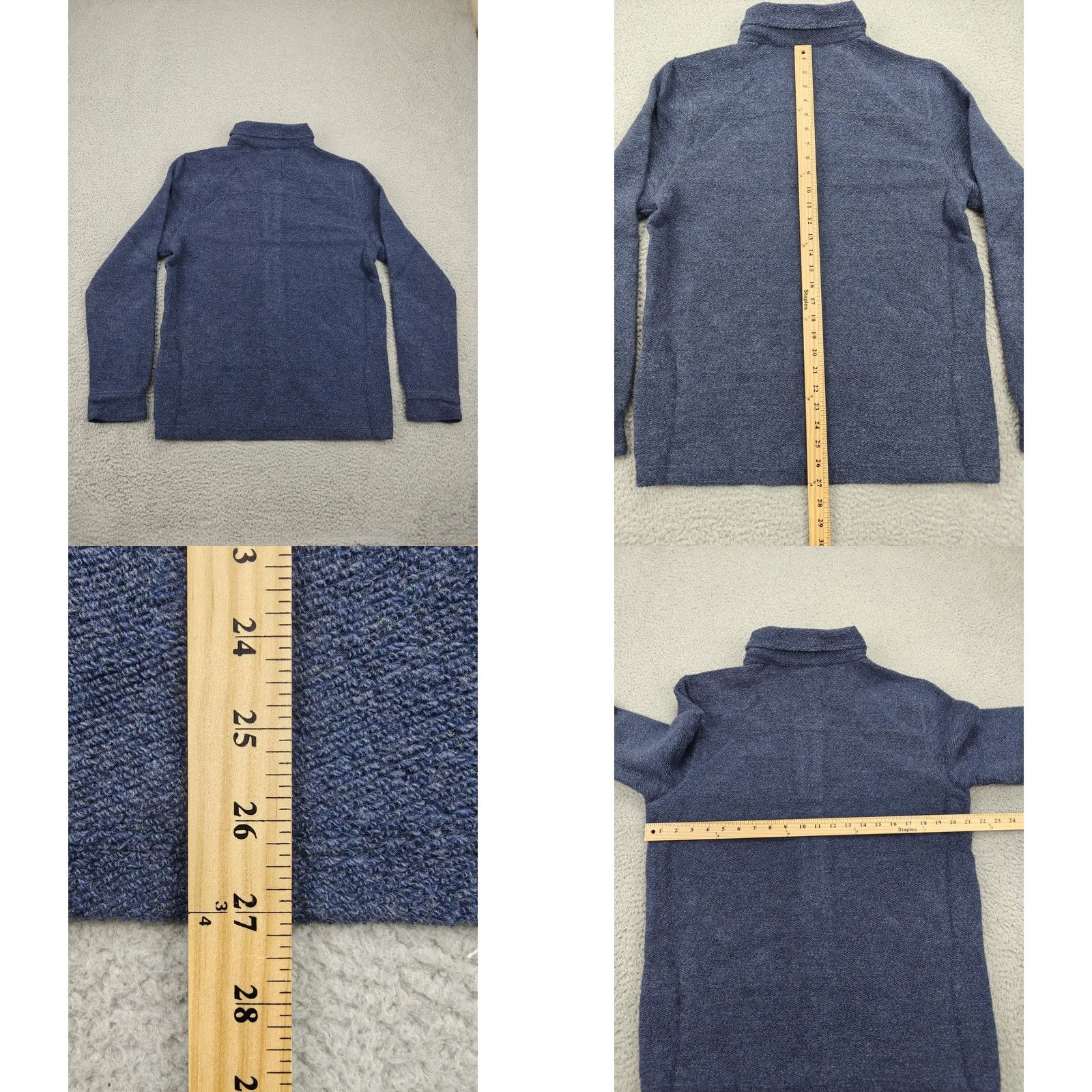 Prana prAna Jacket Mens Medium Blue Stormy Night Heather IncrediWool Overshirt Wool Size US M / EU 48-50 / 2 - 10 Thumbnail