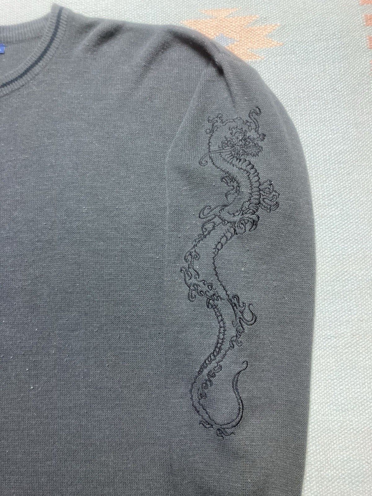 Vintage Vintage y2k knit sweater sideout dragon tribal JNCO skate XL Size US XL / EU 56 / 4 - 2 Thumbnail