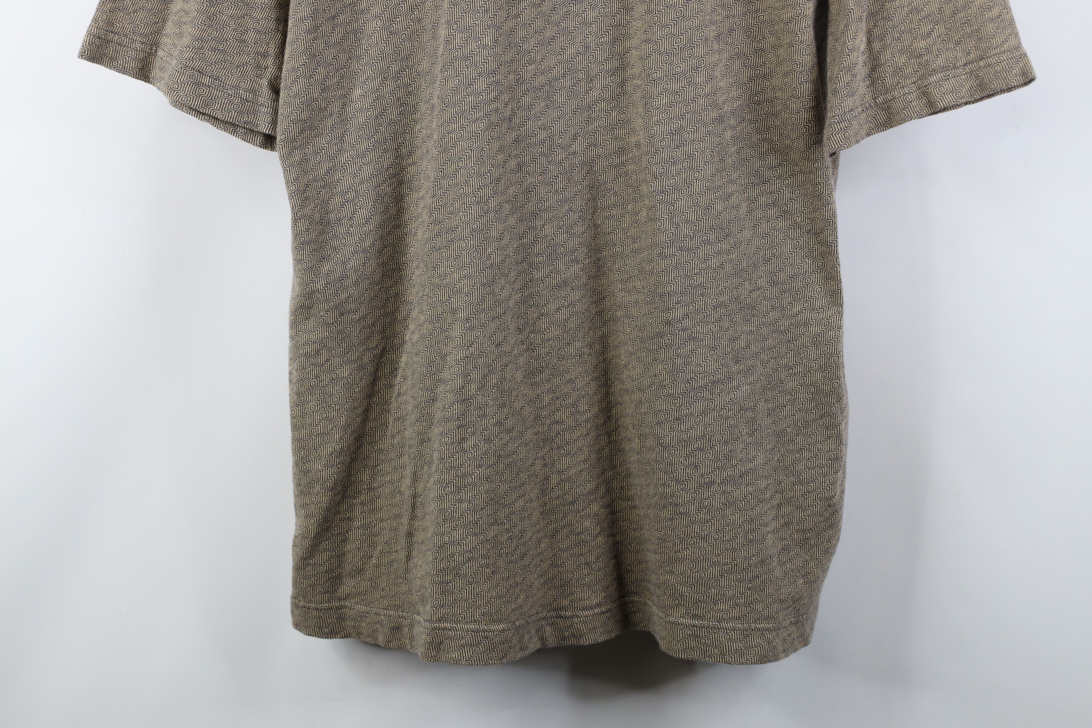 Vintage Vintage 90s Streetwear Baggy Geometric Knit Golf Polo Shirt Size US L / EU 52-54 / 3 - 3 Thumbnail