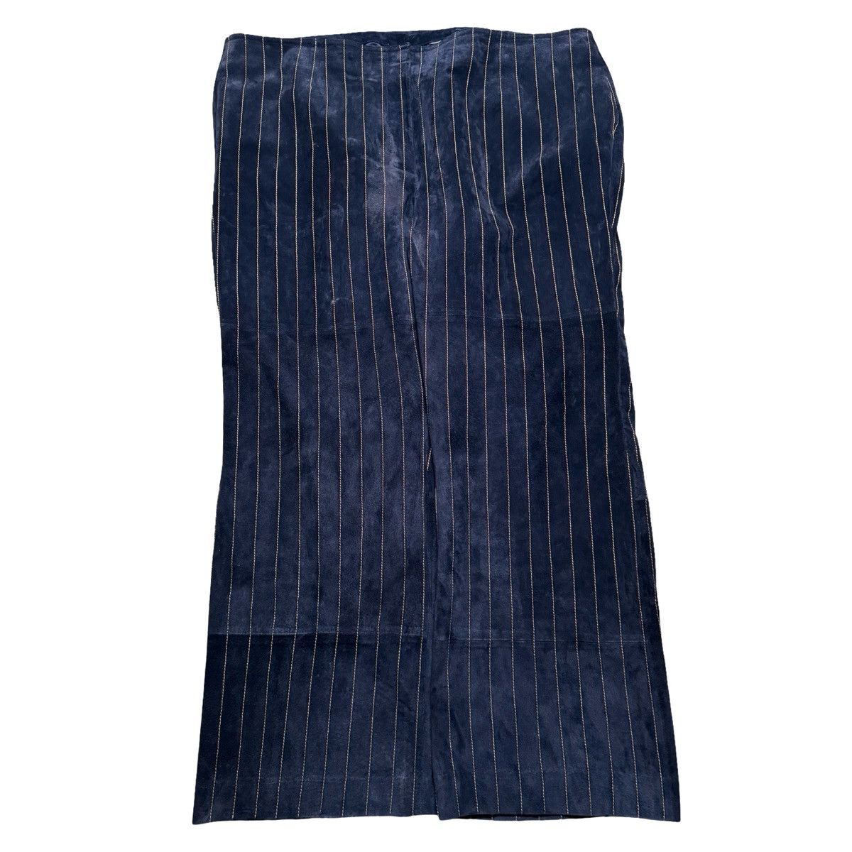 Wilsons Leather Wilsons Leather Maxima Pants 18 Navy Pinstripe Leather Size 39" - 1 Thumbnail