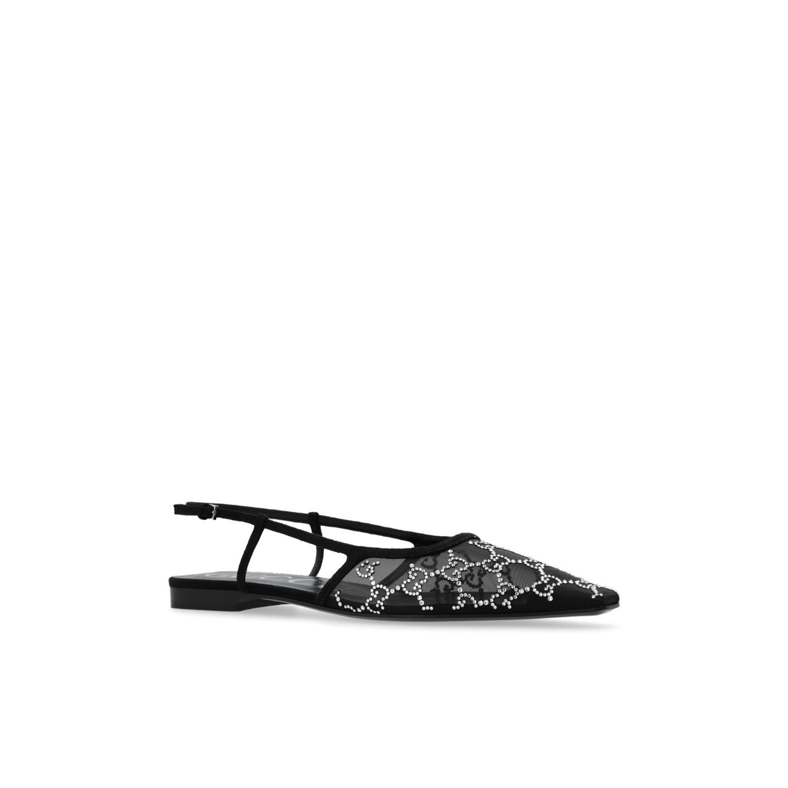 Gucci GUCCI Black Mesh With Crystals Ballet Flats New & Authentic Size US 7 / IT 37 - 2 Thumbnail