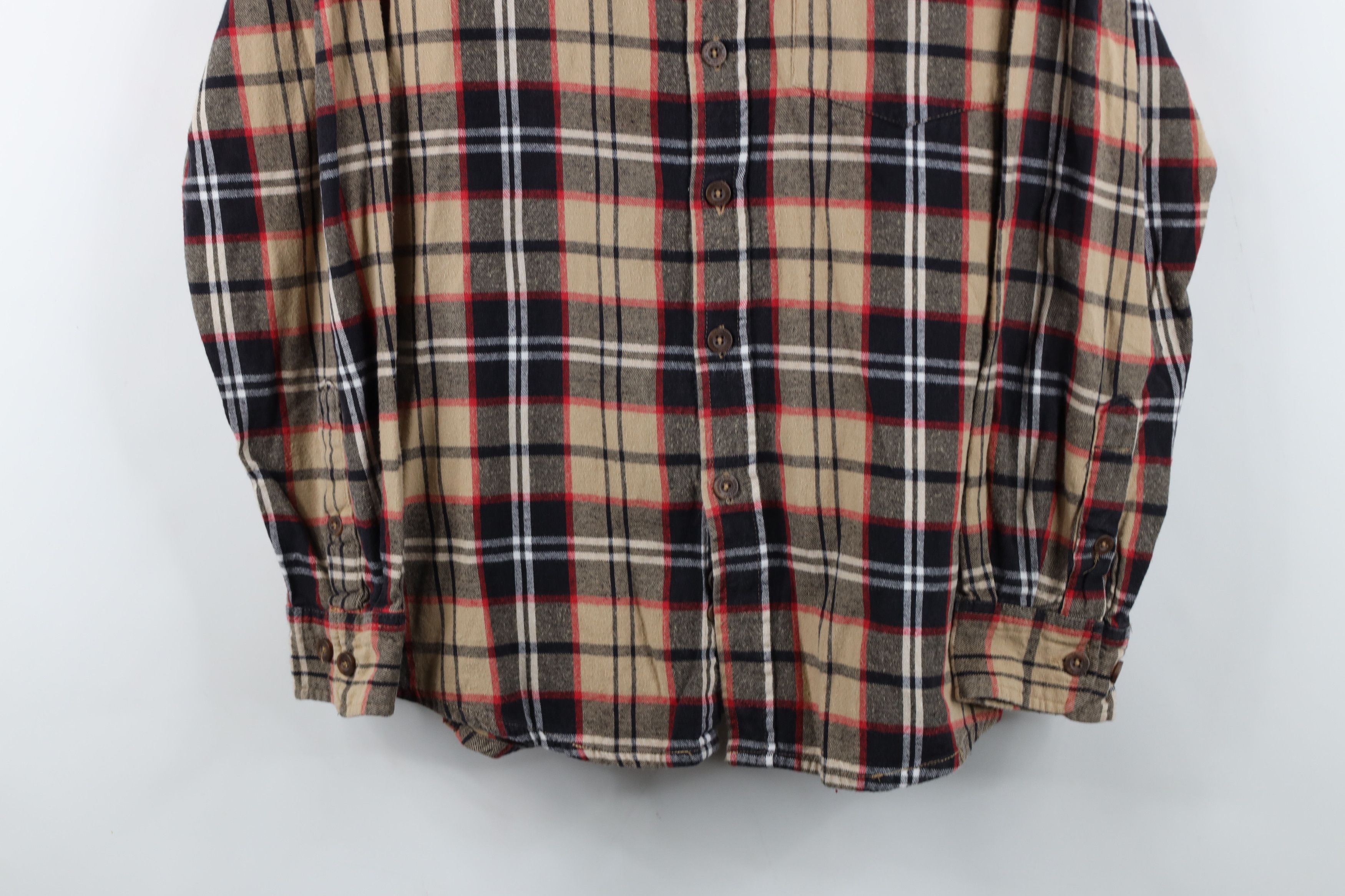 Vintage Vintage 90s Streetwear Flannel Collared Button Shirt Plaid Size US L / EU 52-54 / 3 - 3 Thumbnail