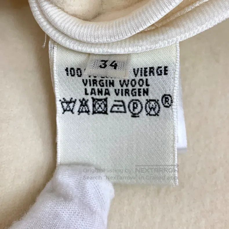 Hermes Hermes Beige Wool Lapel Horn Button Long Sleeve Coat Size XXS / US 00 / IT 34 - 6 Thumbnail