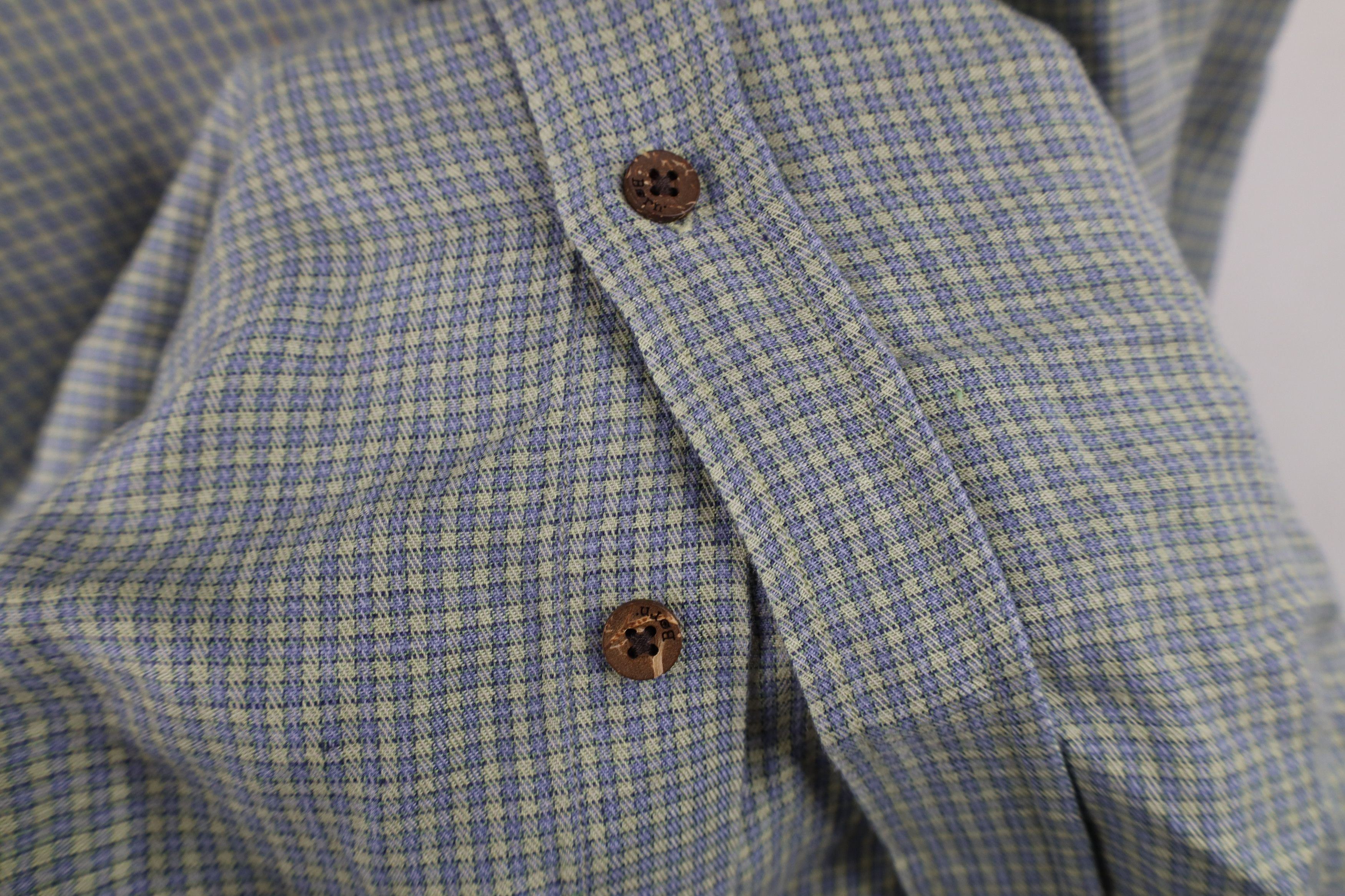 Born New Born Bamboo Short Sleeve Collared Button Shirt Plaid Size US M / EU 48-50 / 2 - 8 Thumbnail