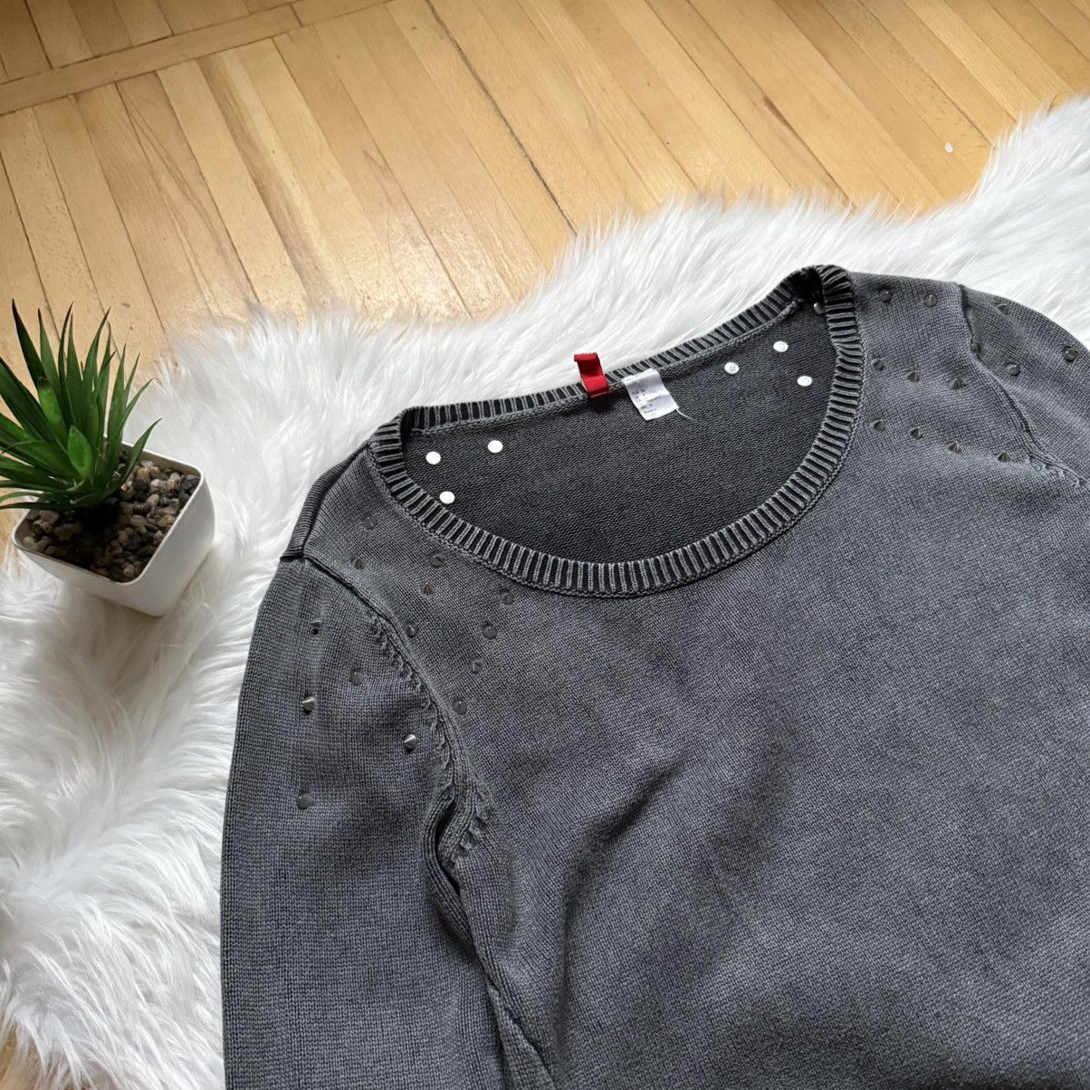 If Six Was Nine 📌 Crazy Spikes Washed Knitted Y2K Sweater Size S / US 4 / IT 40 - 4 Thumbnail