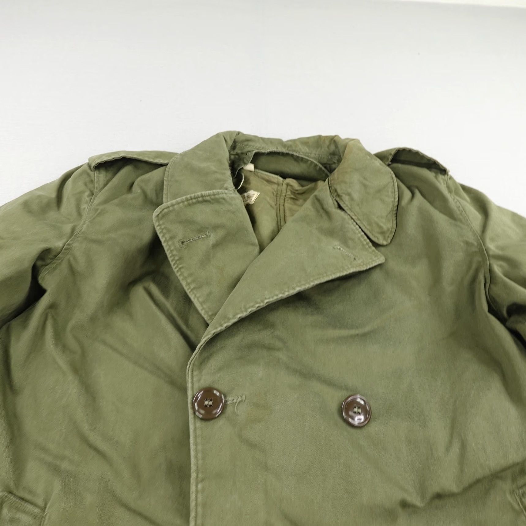 Vintage VINTAGE US Army Overcoat Jacket Medium Cotton Wool Liner 1950s Korean War Men Size US M / EU 48-50 / 2 - 2 Thumbnail