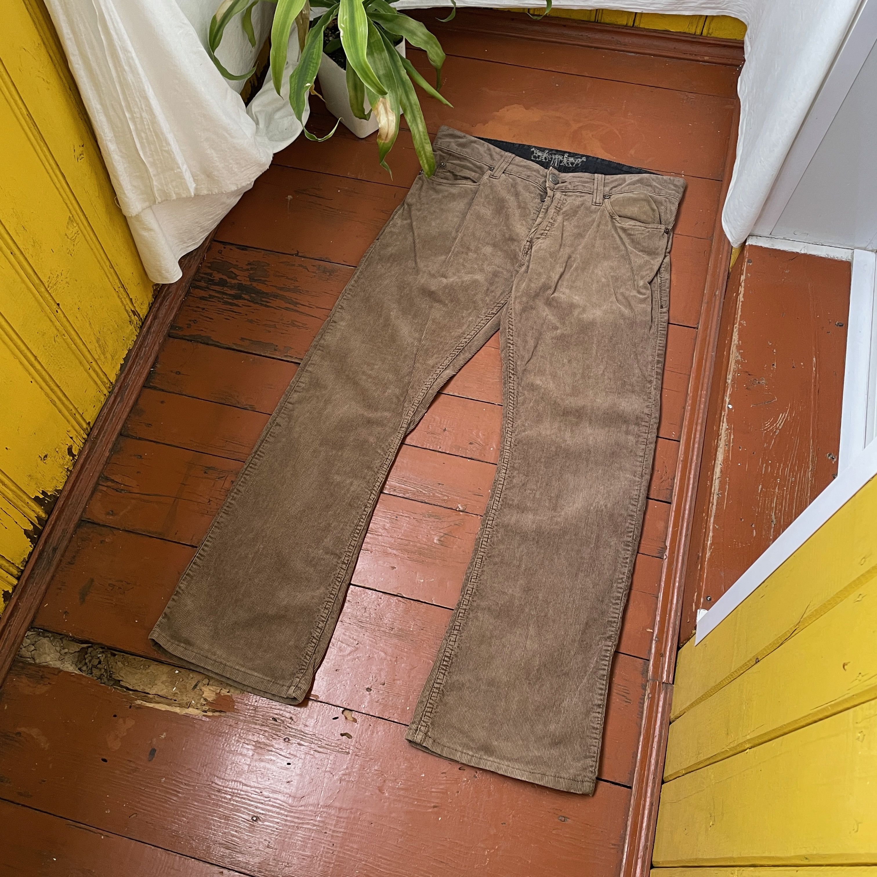 Levi's Levi's corduroy bobcut Baggy Pants spider patern Art y2k Size US 33 - 9 Thumbnail