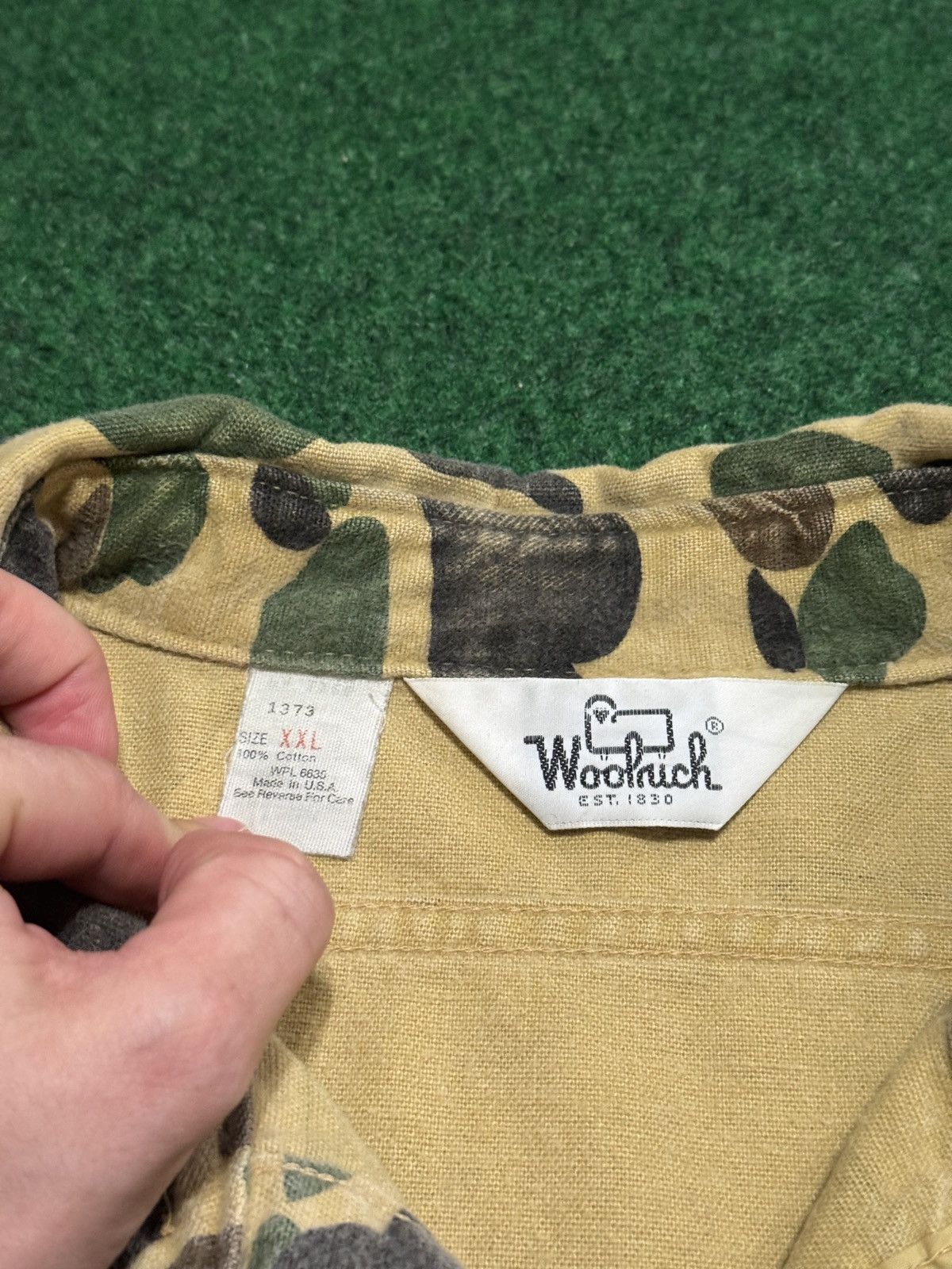 Woolrich Woolen Mills Woolrich Duck Camo Chamois Button Up Flannel 80s XXL Shirt Size US XXL / EU 58 / 5 - 3 Thumbnail