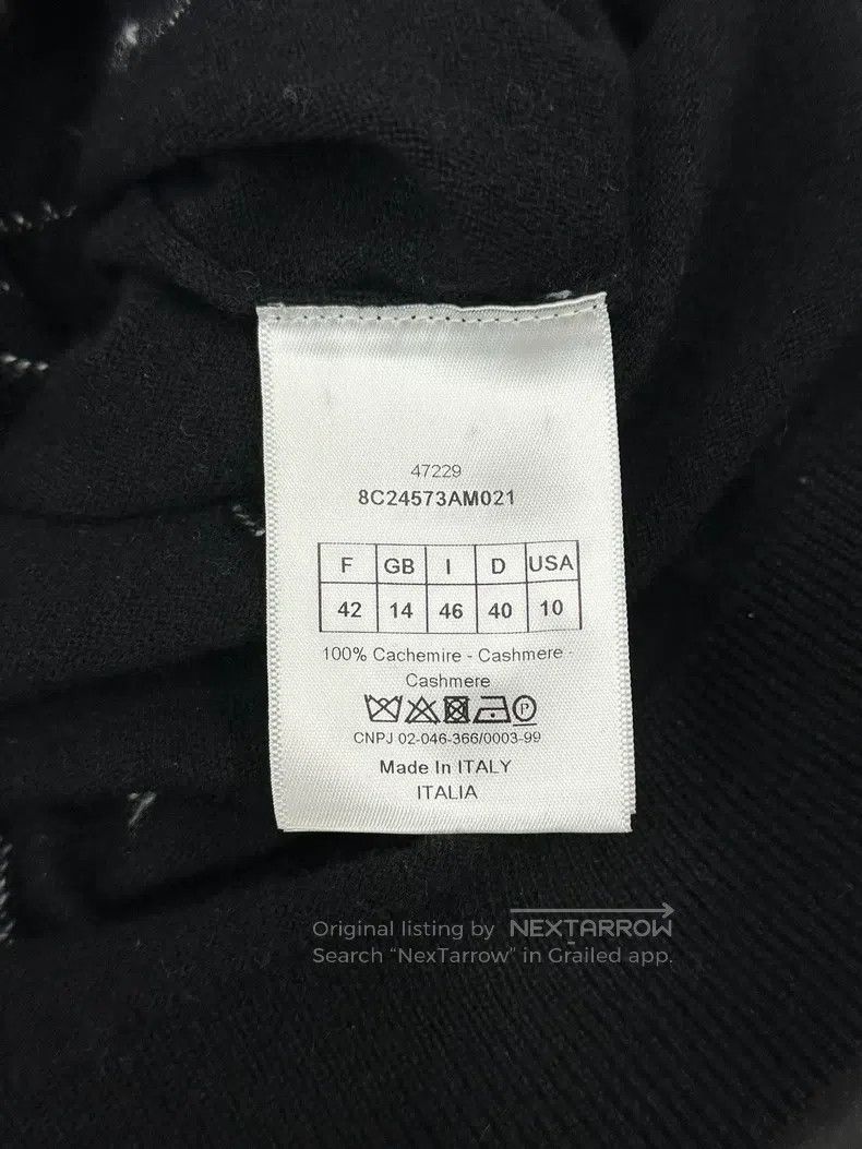 Dior Dior Black and white printed cashmere sweater Size M / US 6-8 / IT 42-44 - 5 Thumbnail