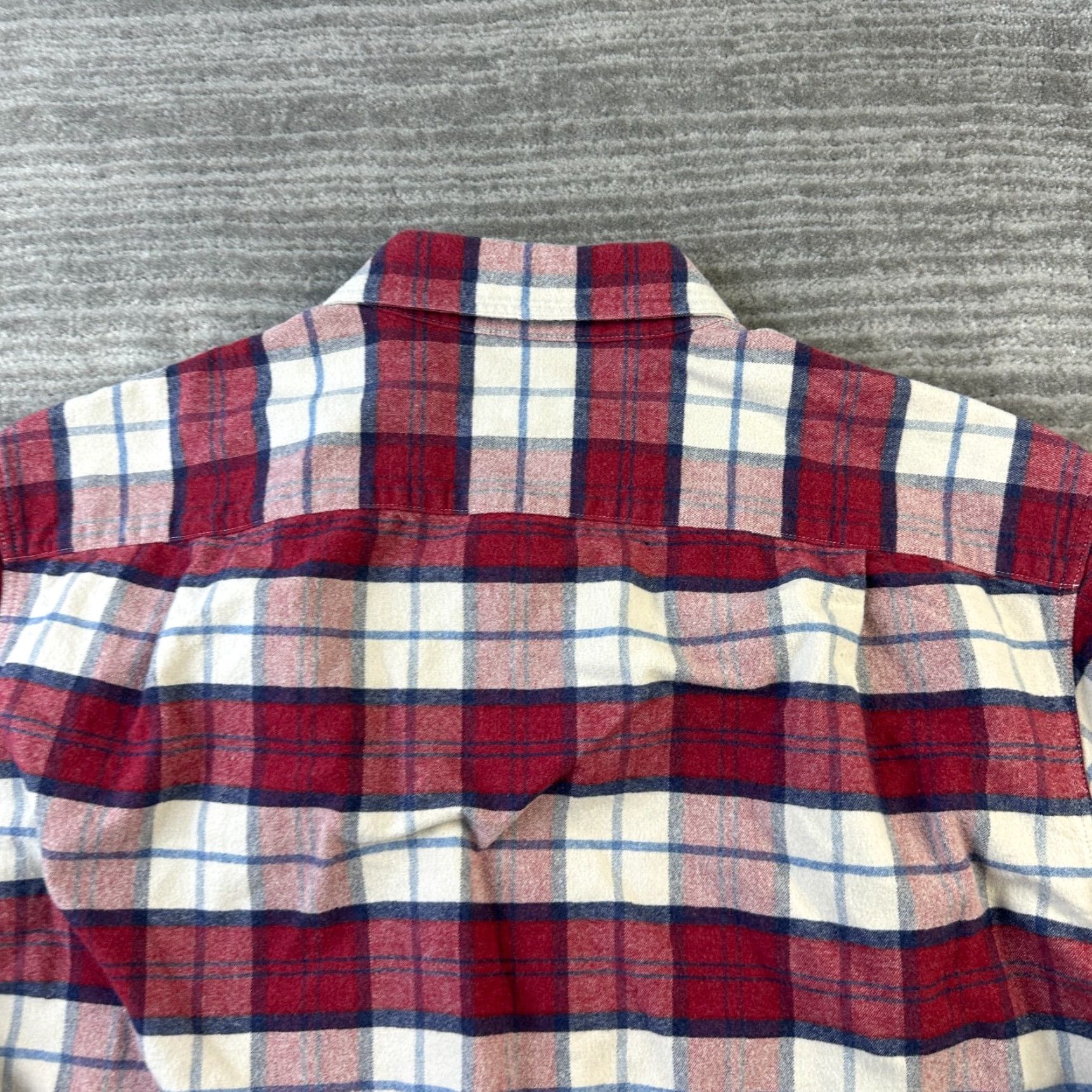 J.Crew J. Crew Shirt Mens M Red Button-Up Plaid Flannel Collar Shirt Casual Outdoor Vintage No Size US M / EU 48-50 / 2 - 6 Thumbnail