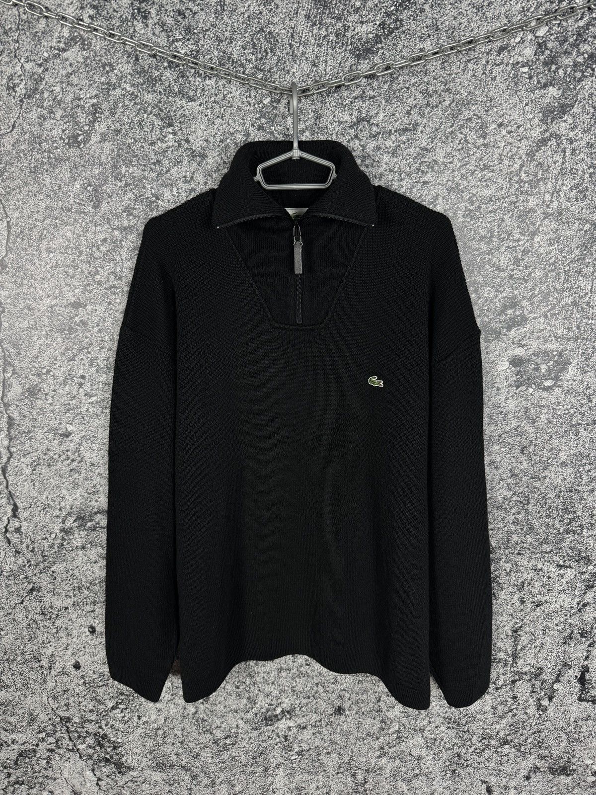 Lacoste Lacoste 1/4 Zip Wool Sweater Boack Jumper Luxury Size 8 XXL Size US XXL / EU 58 / 5 - 1 Thumbnail