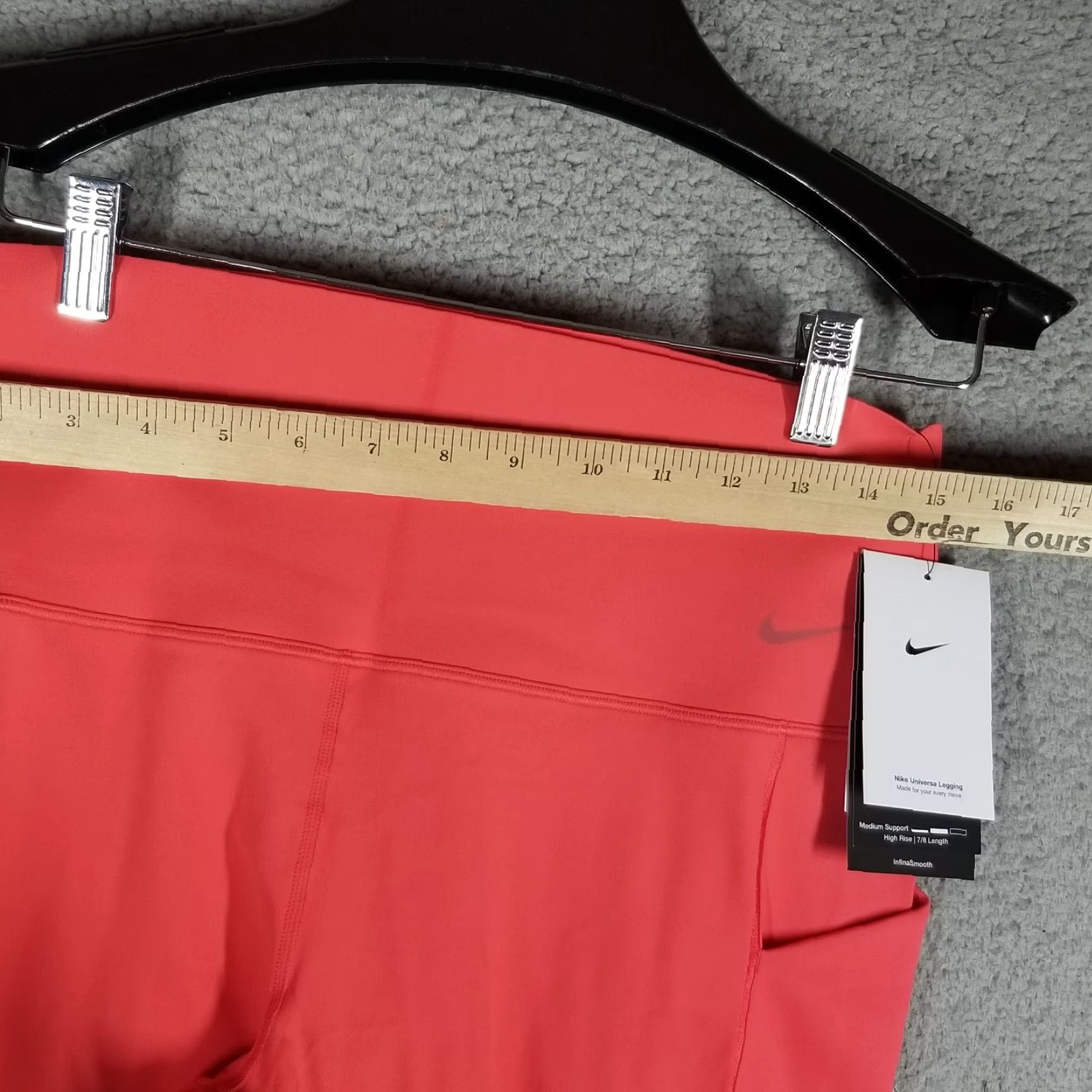 Nike VINTAGE Nike Cropped Leggings Women XL Ember Glow Activewear High-Waisted 7/8 Yoga Sports Size 40" / US 18 - 4 Thumbnail