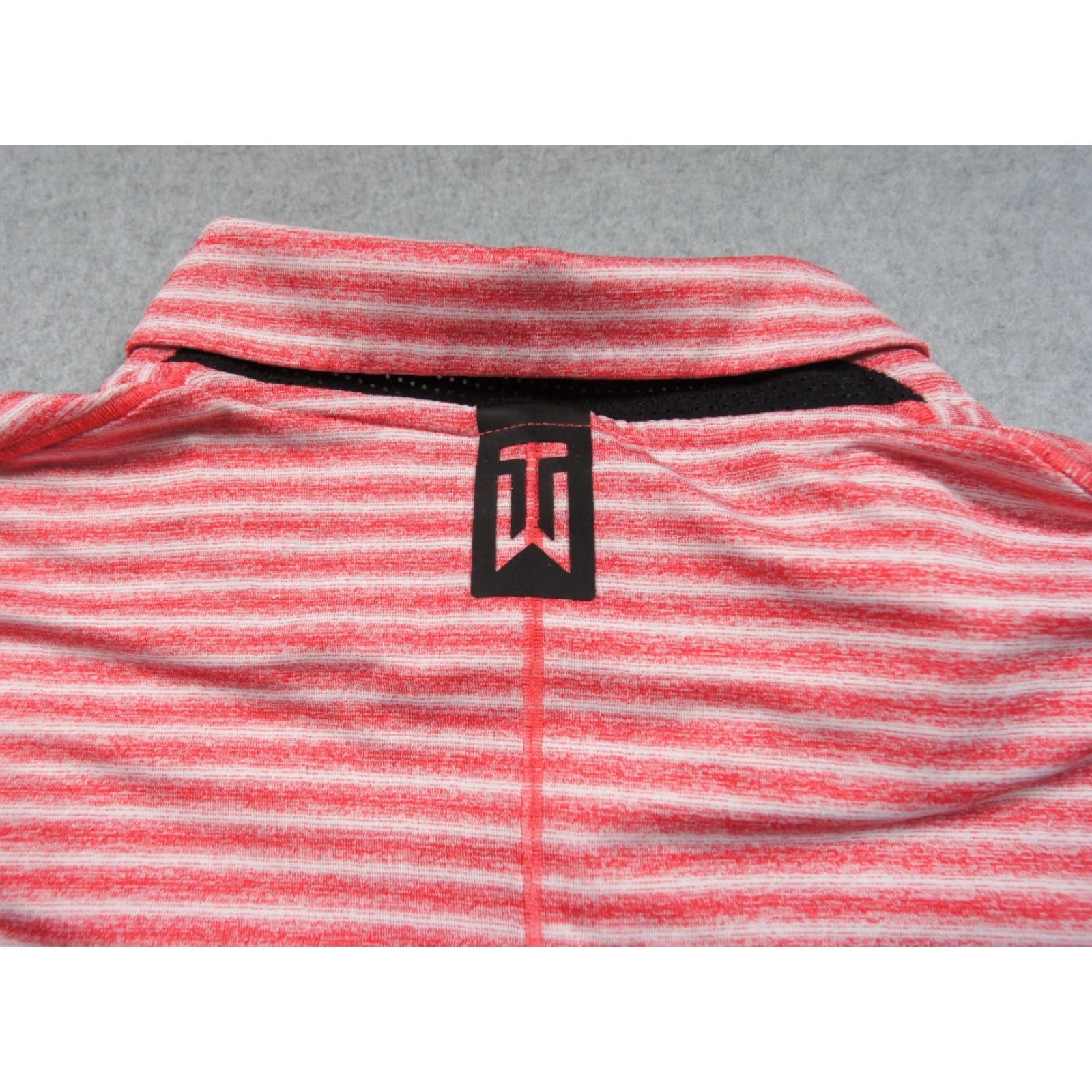 Nike Nike Tiger Woods Dri-Fit Polo Shirt Mens XL Red Striped Golf Boulder Ridge Polyester Spandex Logo Cap Neck Collared Short Sleeve Men’s Golf Shirt Size US XL / EU 56 / 4 - 6 Thumbnail