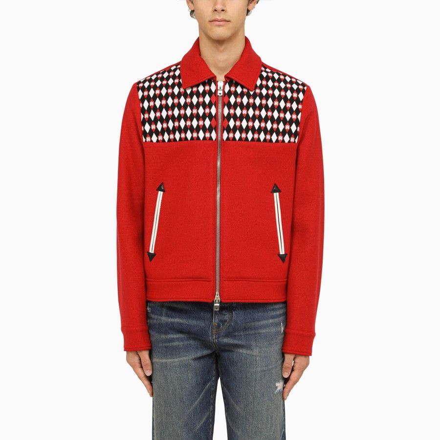 image of Amiri O1D2Blof0124 Jacket In Red, Men's (Size Medium)