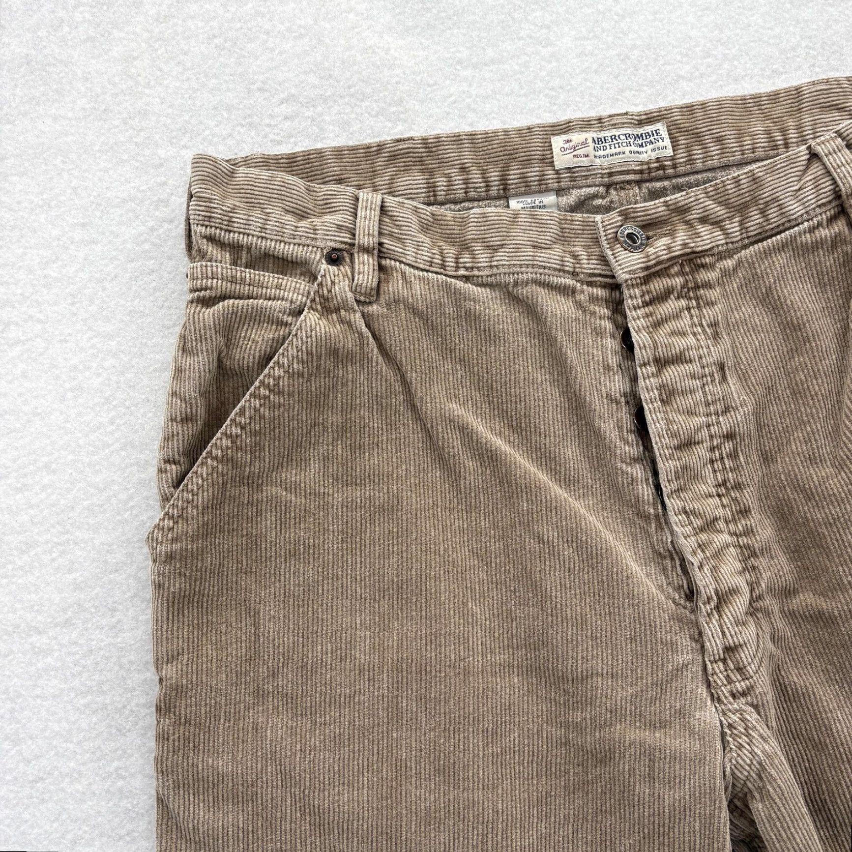 Abercrombie & Fitch VINTAGE Abercrombie & Fitch Carpenter Pants Mens 34x32 Brown Corduroy Relaxed 90s Y2K Casual Workwear.png Size US 34 / EU 50 - 3 Thumbnail