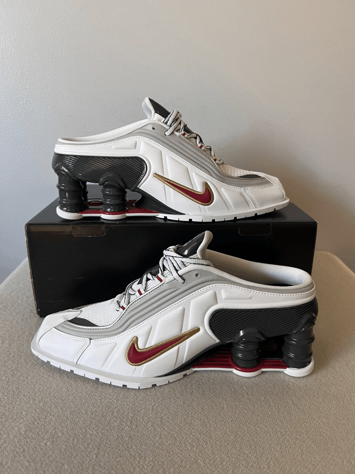 Martine Rose × Nike Martine Rose Nike Shox MR4 Mule in White Size US 14 / EU 47 - 2 Thumbnail
