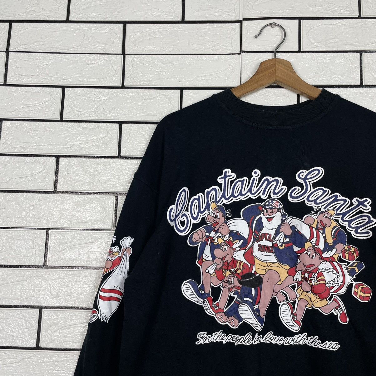 Japanese Brand Captain Santa Big Print Black Sweatshirt Size US M / EU 48-50 / 2 - 6 Thumbnail