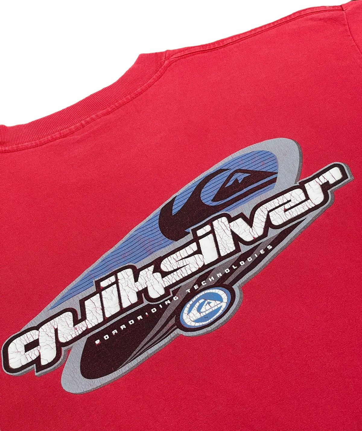 Quiksilver × Vintage 90s Vintage Quiksilver Boardriding Technologies Big Logo tee Size US L / EU 52-54 / 3 - 5 Thumbnail