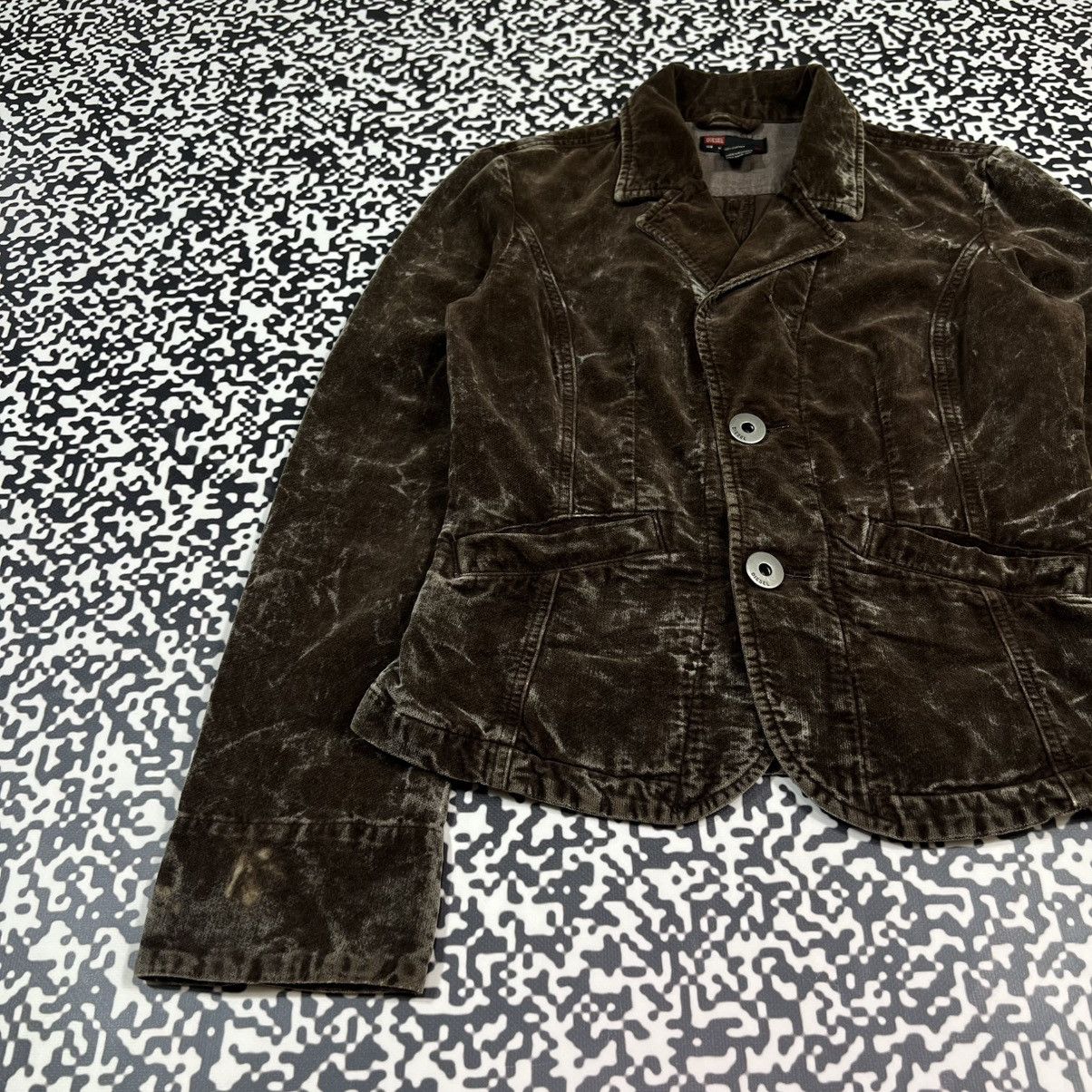 Diesel Vintage Y2K Diesel Corduroy Blazer Casual Retro 90s Style Size M / US 6-8 / IT 42-44 - 5 Thumbnail