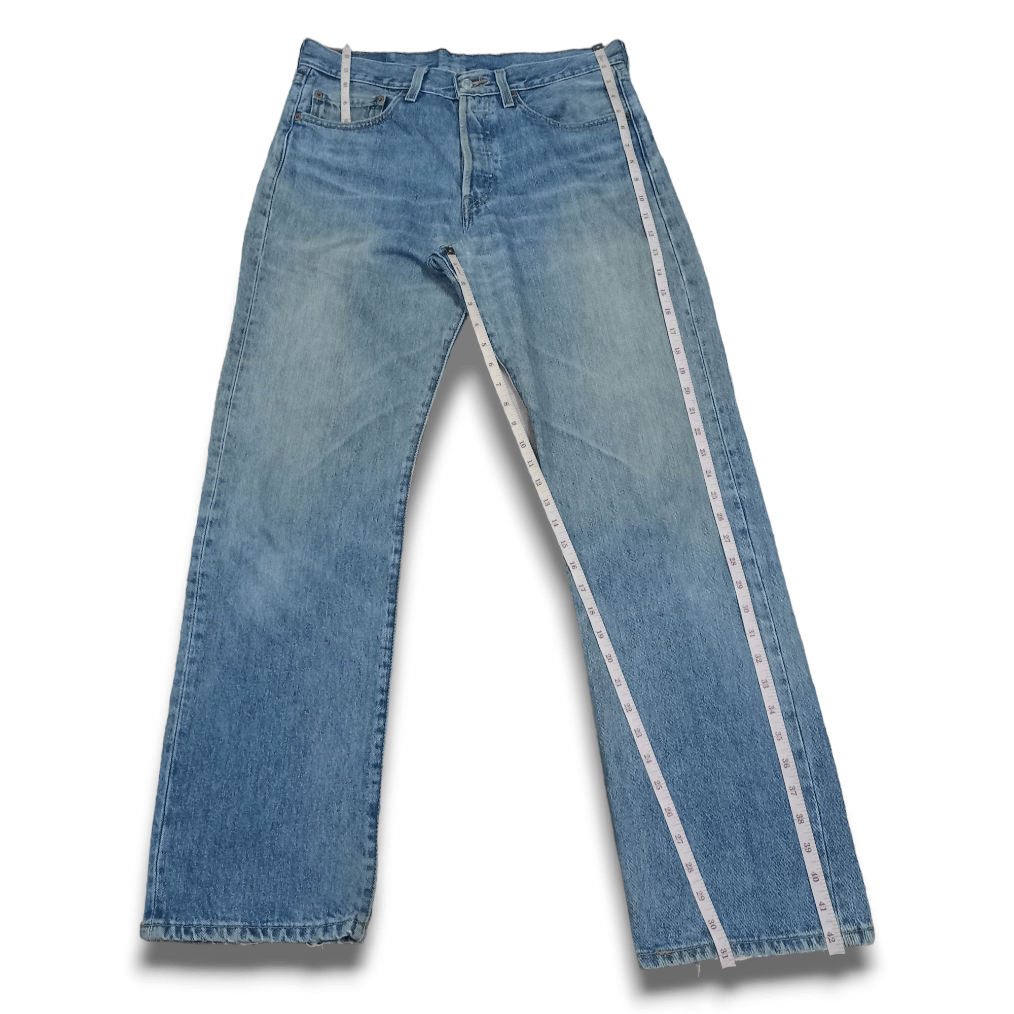 Levi's Vintage 90s Levis 501 Blue Wash Distressed Baggy Jeans 32x31 Size US 32 / EU 48 - 12 Thumbnail