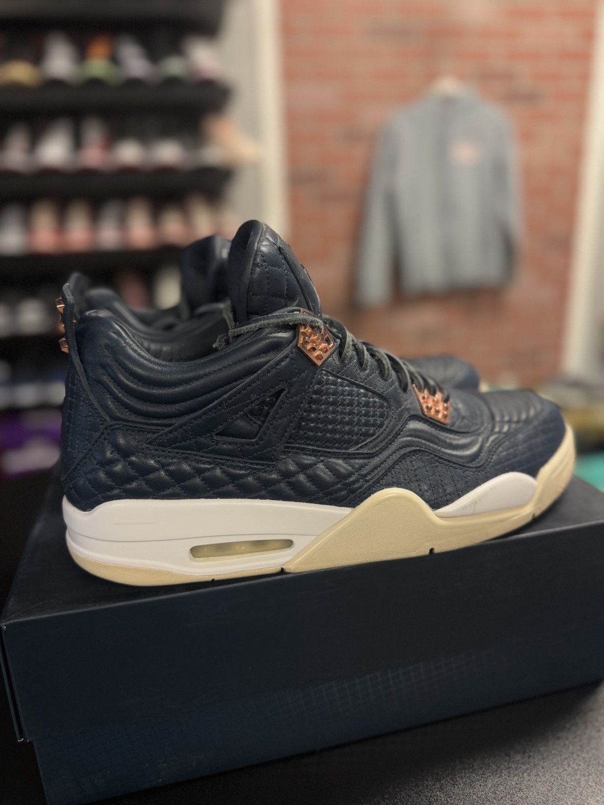 Jordan Brand × Nike Premium Jordan 4 Retro - 'Obsidian' (Size 12.5) RARE 2016 Size US 12.5 / EU 45-46 - 2 Thumbnail
